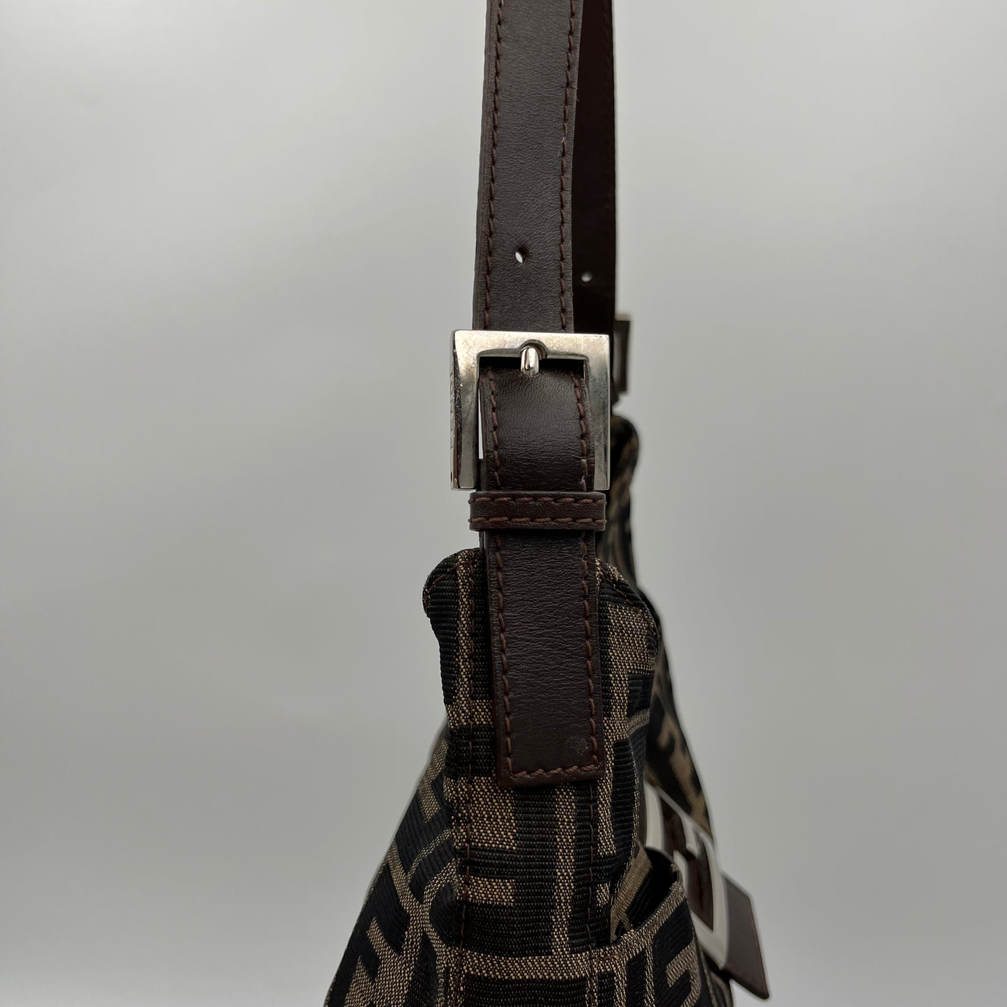 Fendi Tobacco Zucca Hobo Shoulder Bag