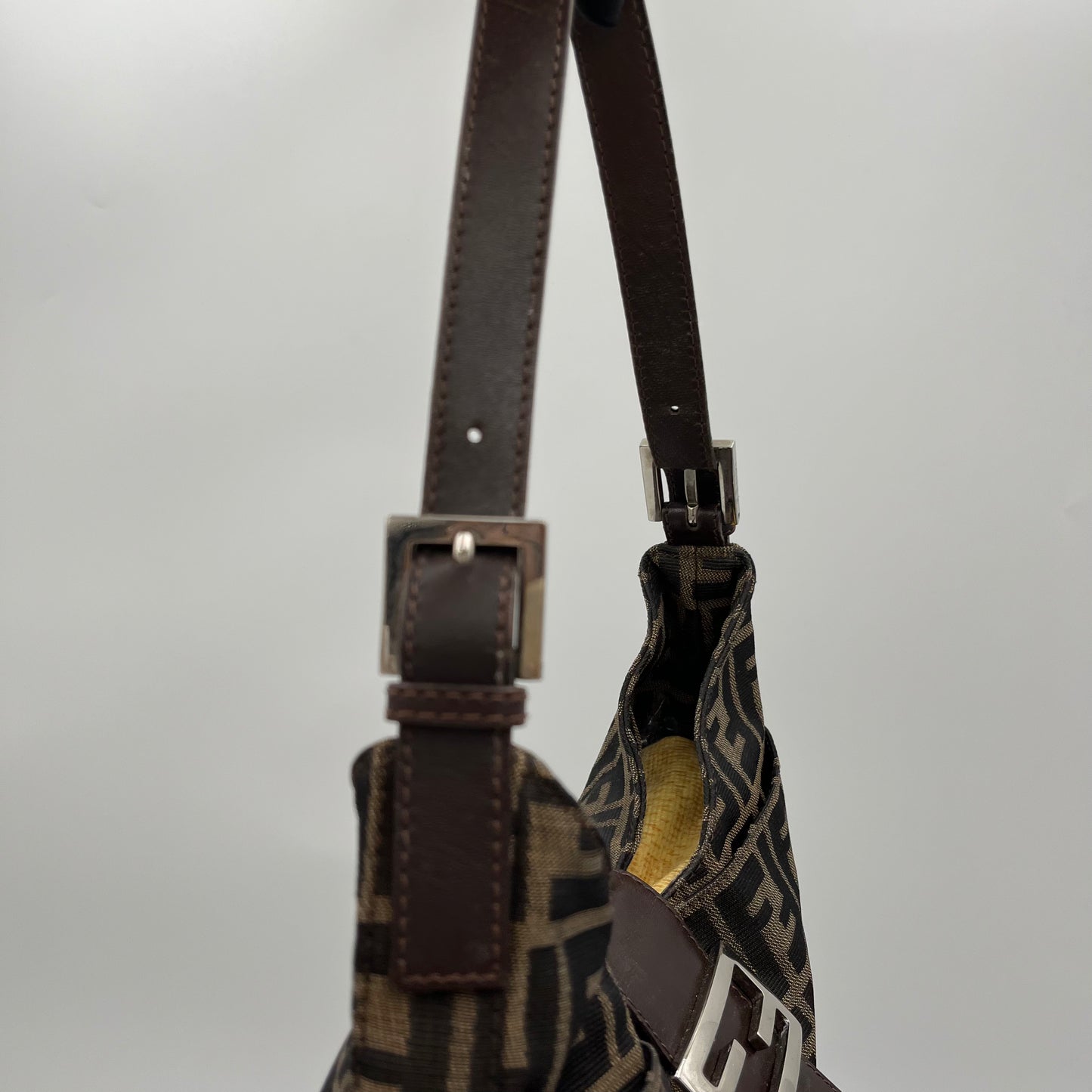 Fendi Tobacco Zucca Hobo Shoulder Bag