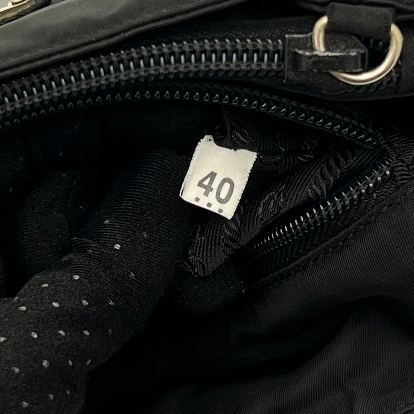 Prada Black Nylon Double Strap Small Tote