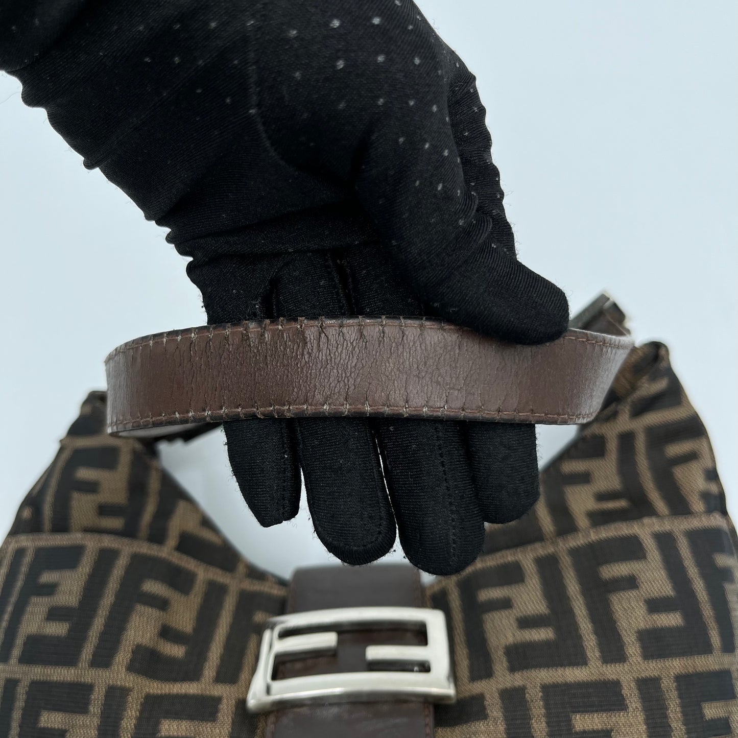 Fendi Tobacco Zucca Hobo Shoulder Bag