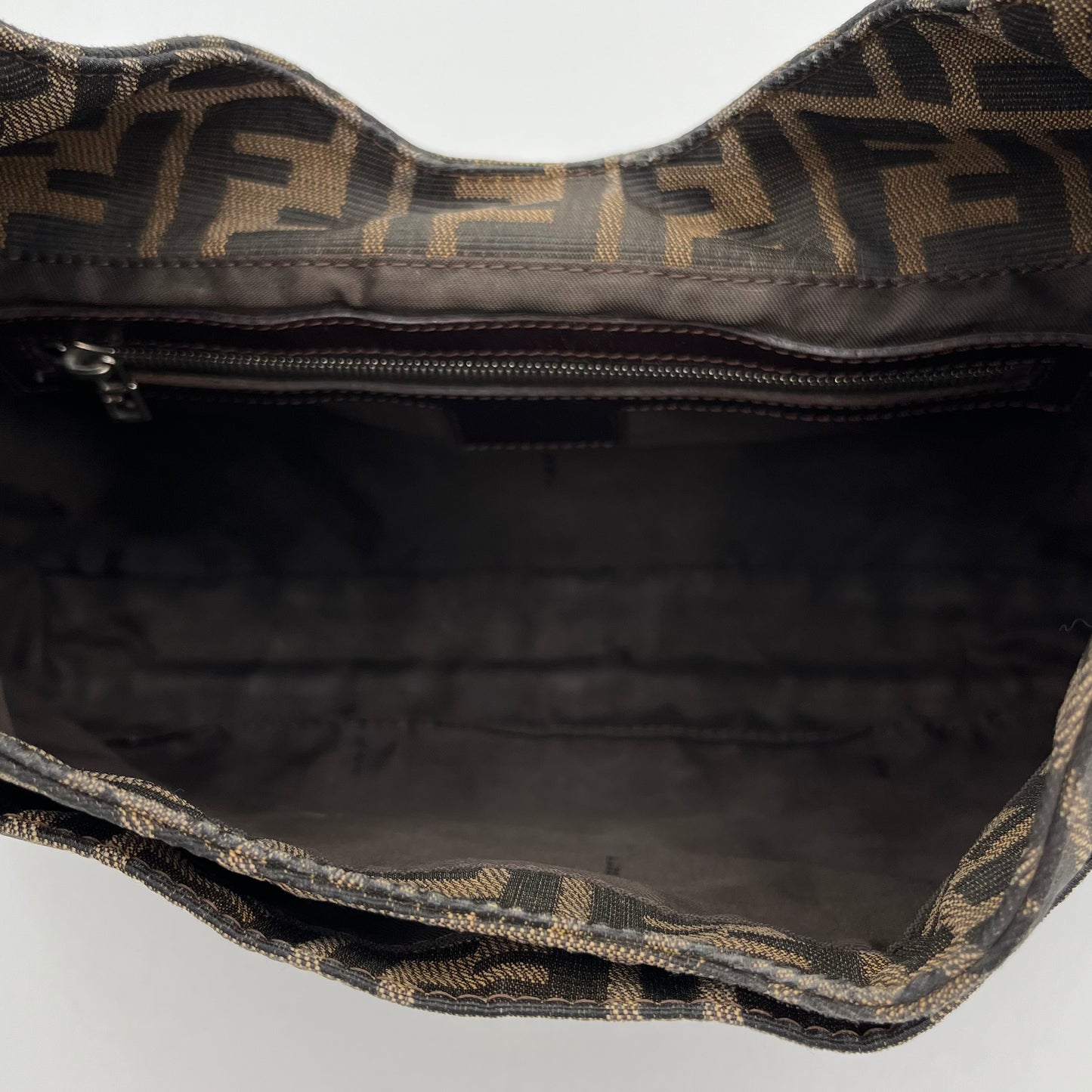 Fendi Tobacco Zucca Hobo Shoulder Bag