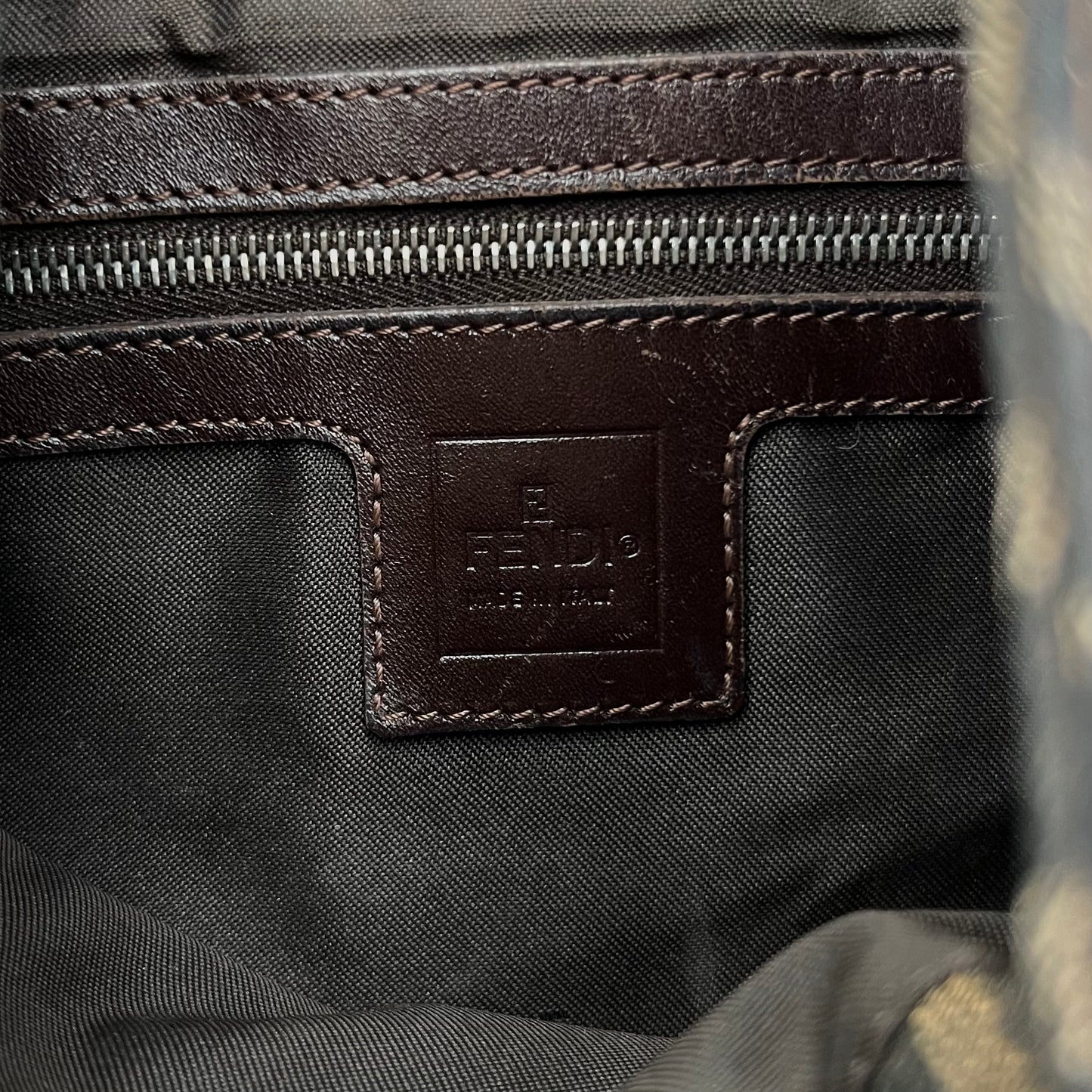Fendi Tobacco Zucca Hobo Shoulder Bag