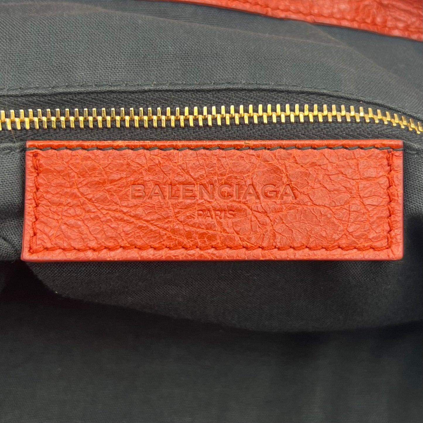 Balenciaga Rust Orange Leather Giant Work Bag GHW