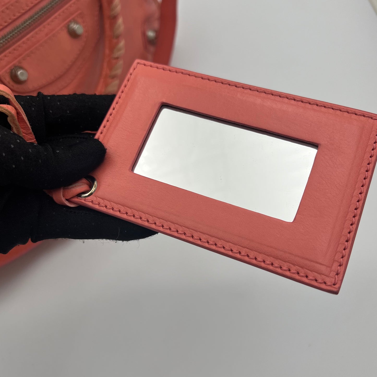 Balenciaga Peach Pink Leather Giant 12 City Bag SHW