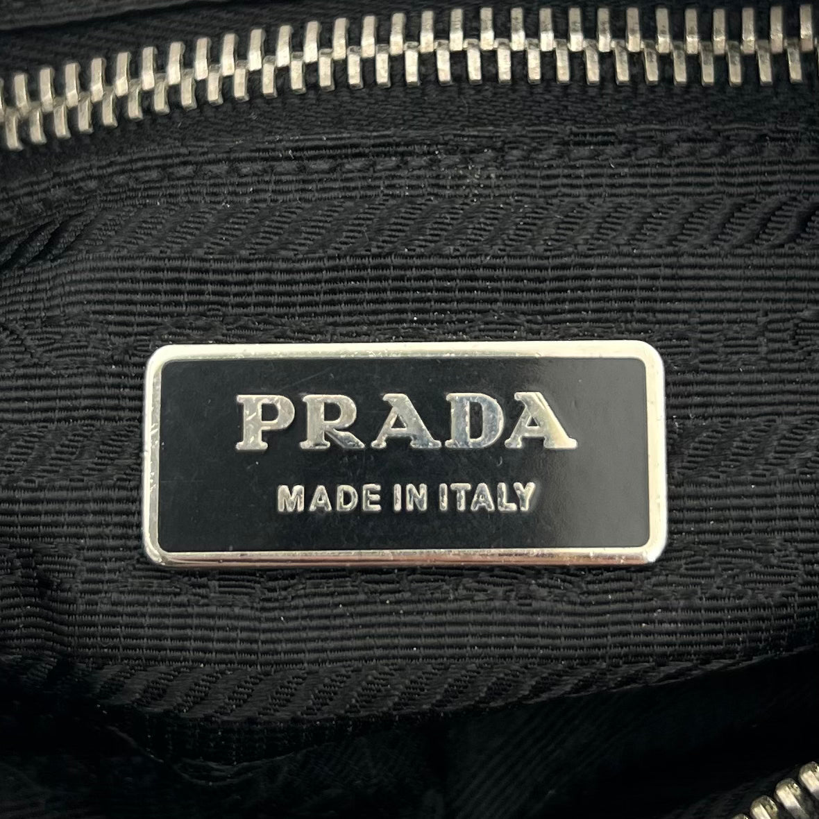 Prada 1990s Black Tessuto and Leather Flower Patchwork Pochette
