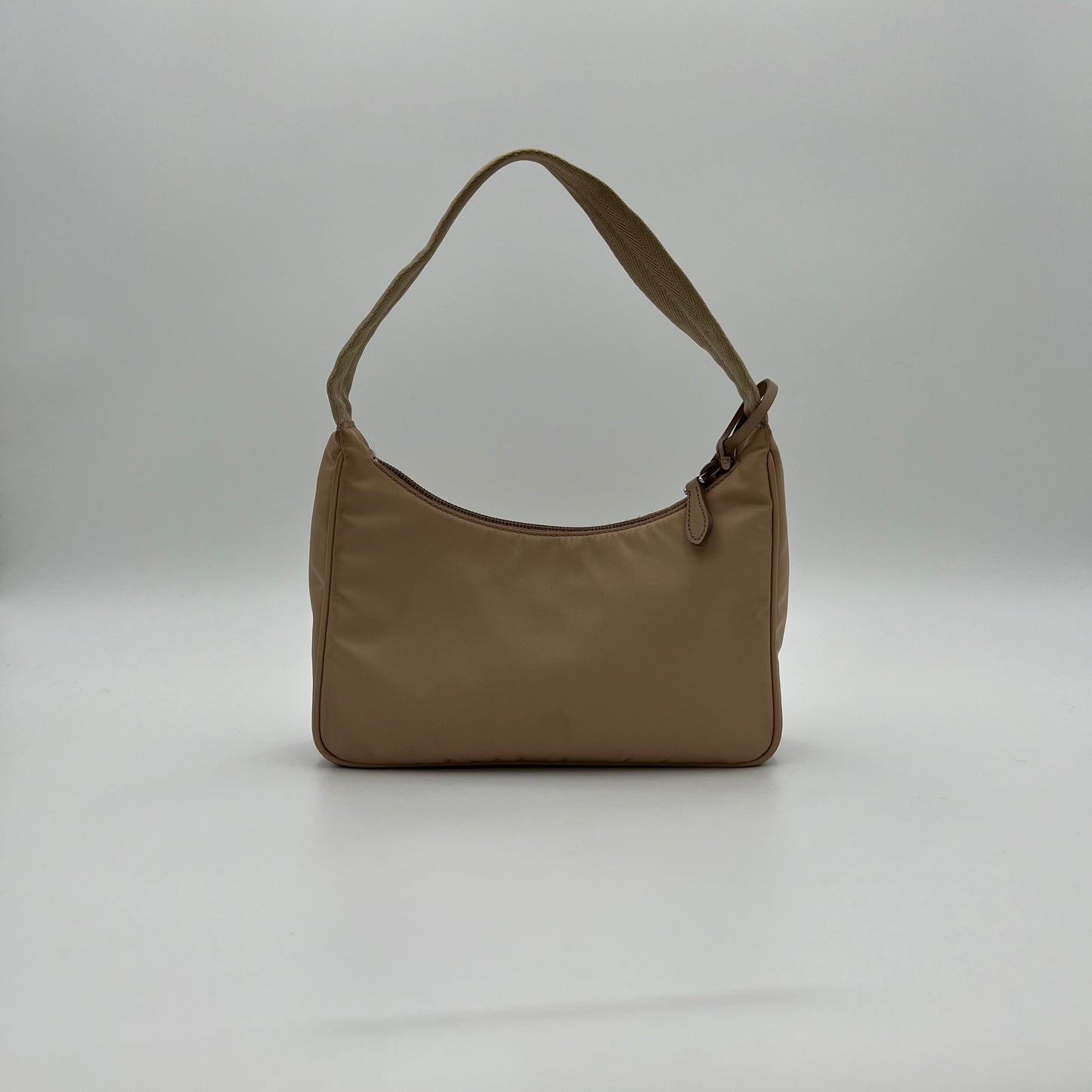 Prada Beige Nylon Re-Edition 2000 Mini Hobo Bag