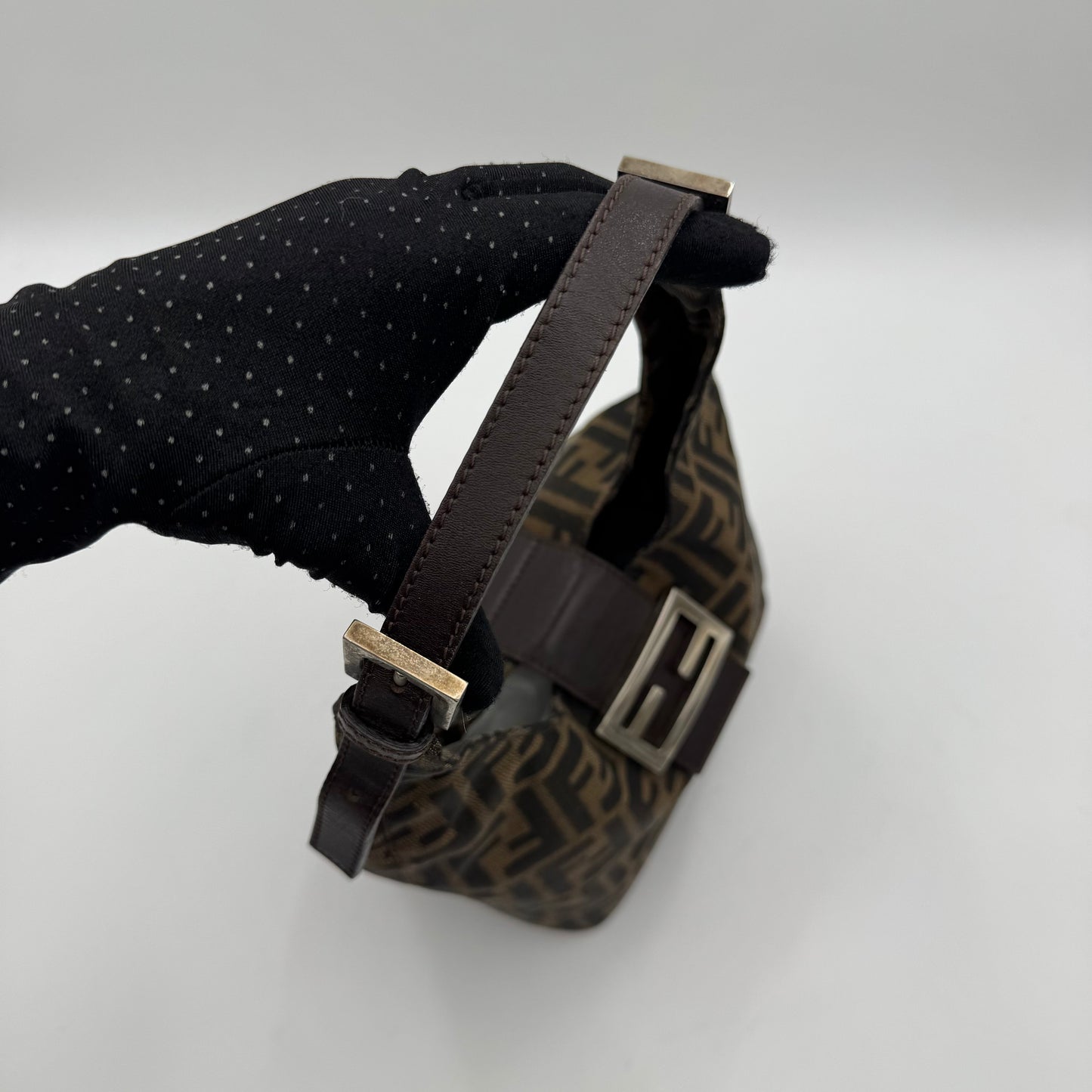 Fendi Tobacco Zucca Hobo Shoulder Bag