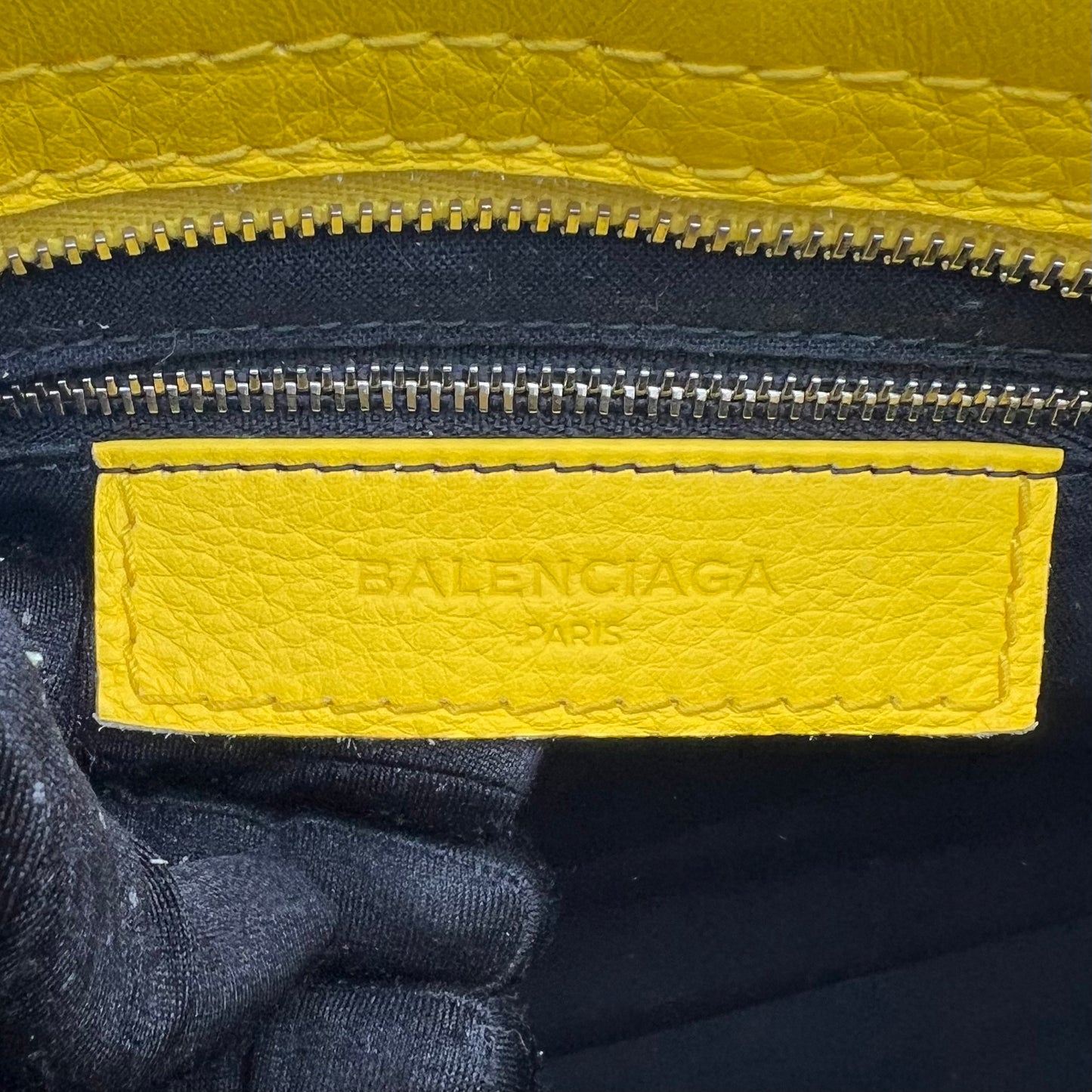 Balenciaga Yellow Leather Highlight City SHW