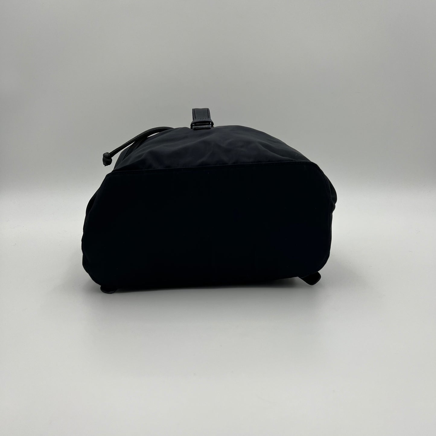 Prada Dark Blue Nylon and Leather Chain Backpack