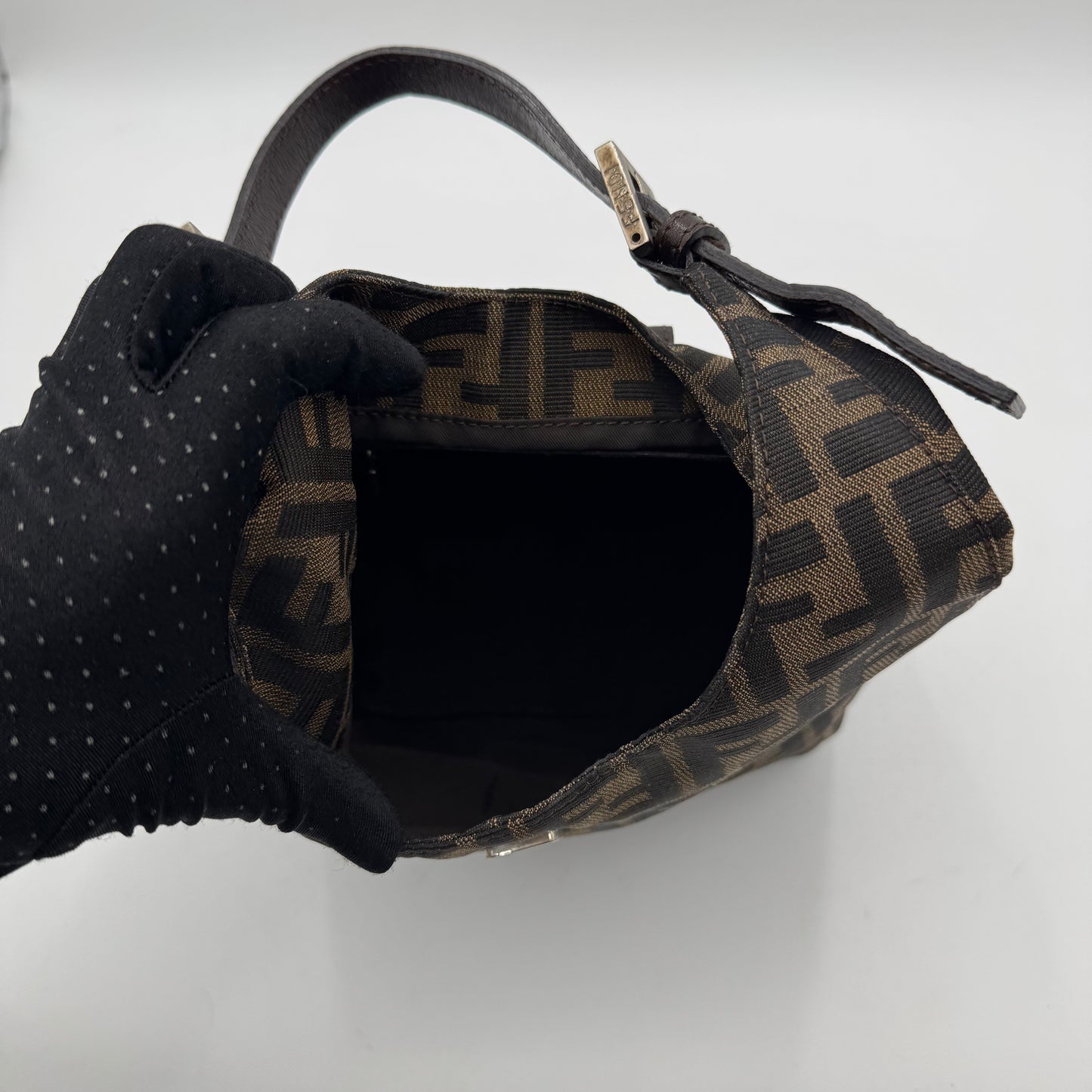 Fendi Tobacco Zucca Hobo Shoulder Bag