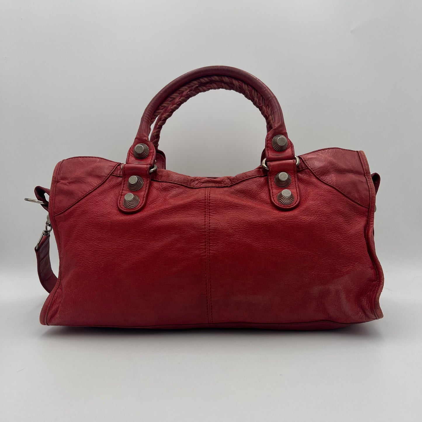 Balenciaga Red Leather Giant 21 Part Time Bag SHW