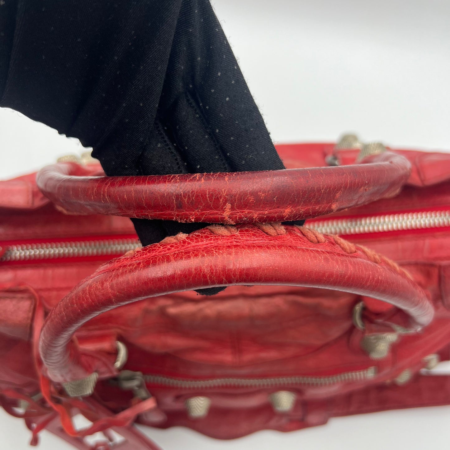 Balenciaga Red Leather Giant 21 Part Time Bag SHW