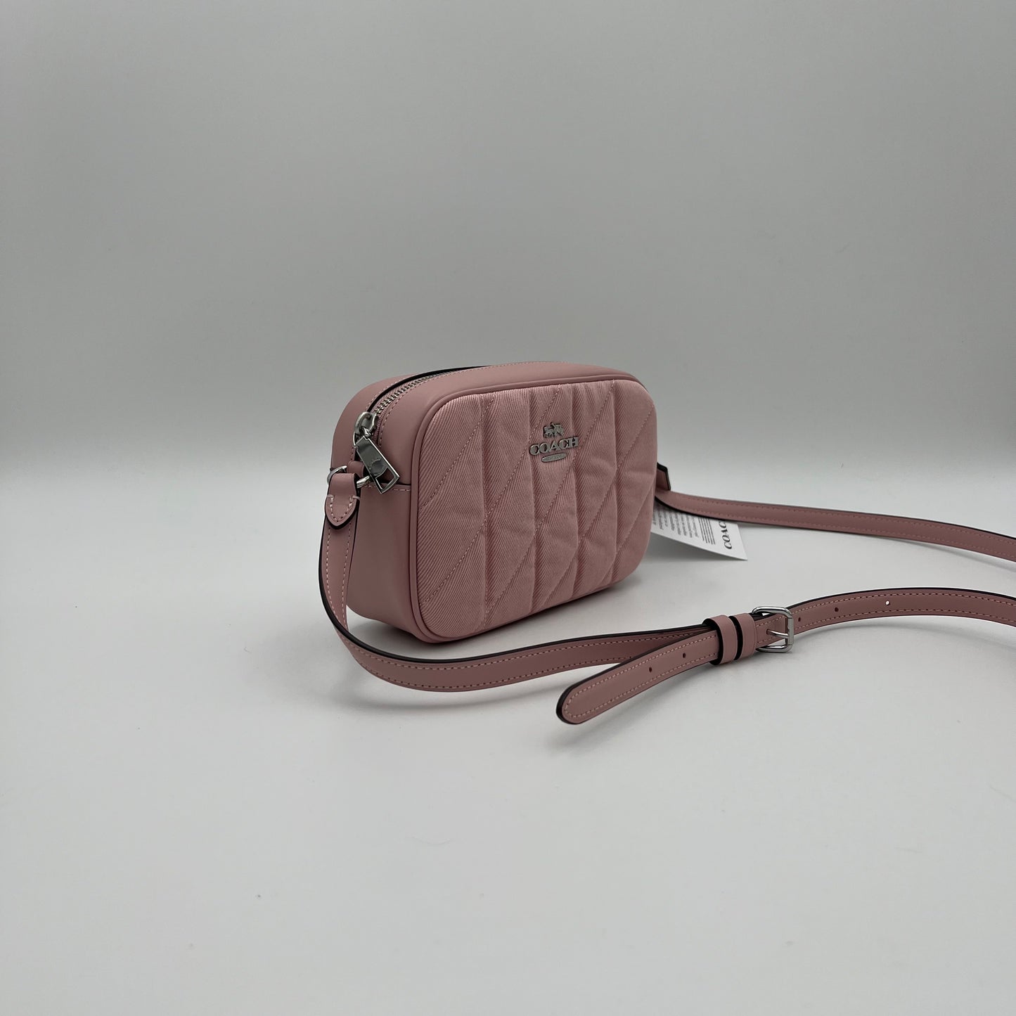 Coach Quilted Pink Denim Mini Jamie Crossbody