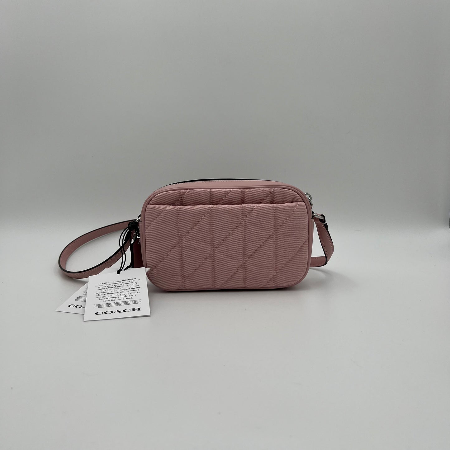 Coach Quilted Pink Denim Mini Jamie Crossbody