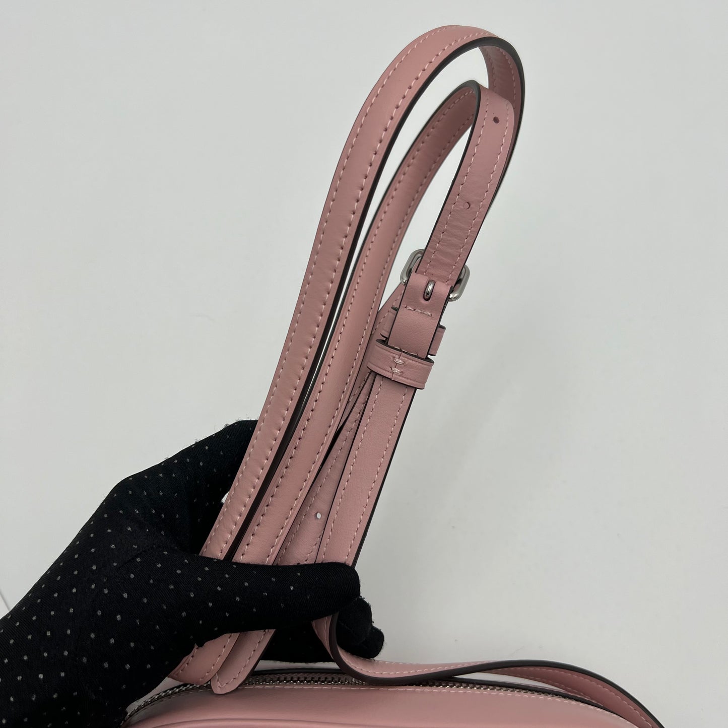 Coach Quilted Pink Denim Mini Jamie Crossbody