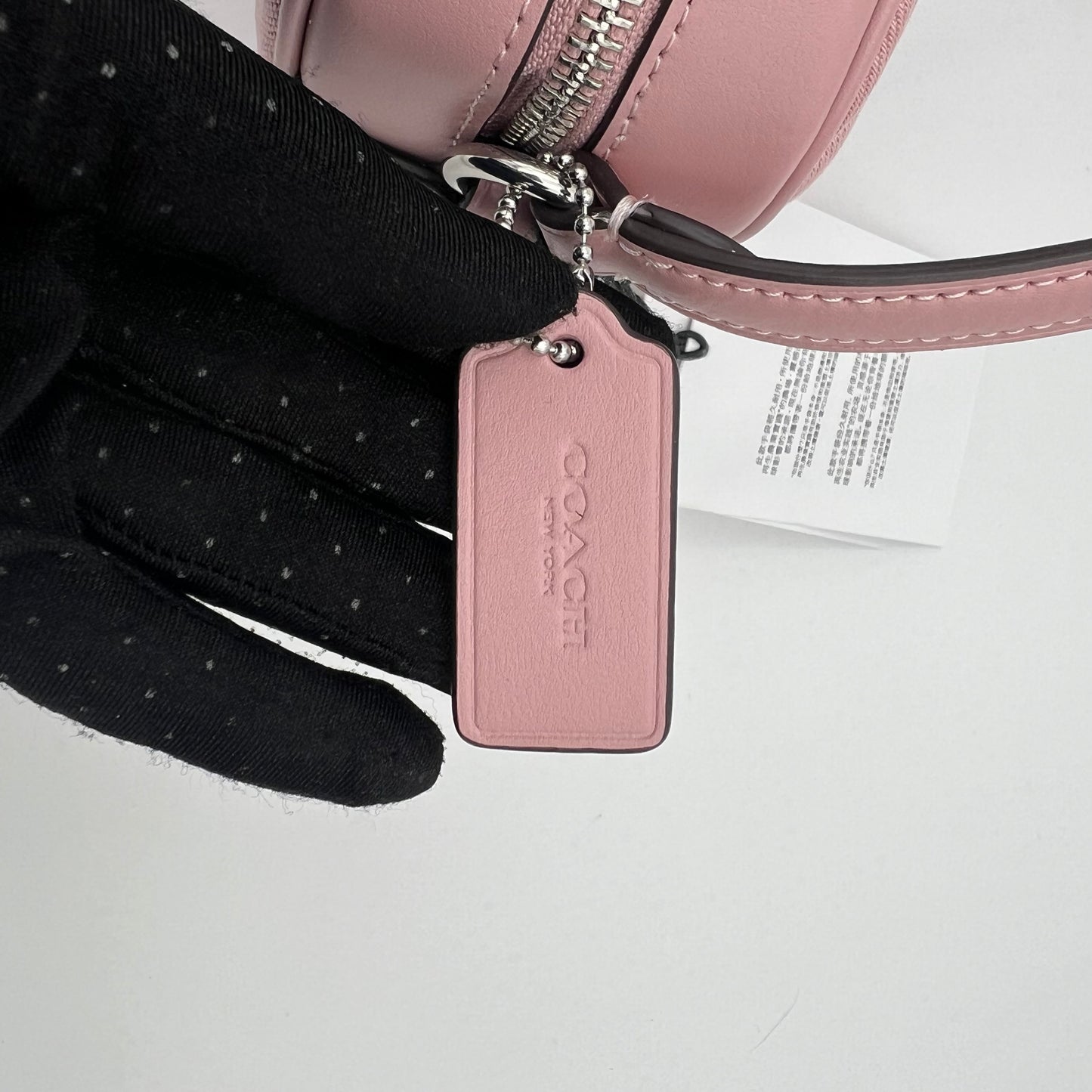 Coach Quilted Pink Denim Mini Jamie Crossbody
