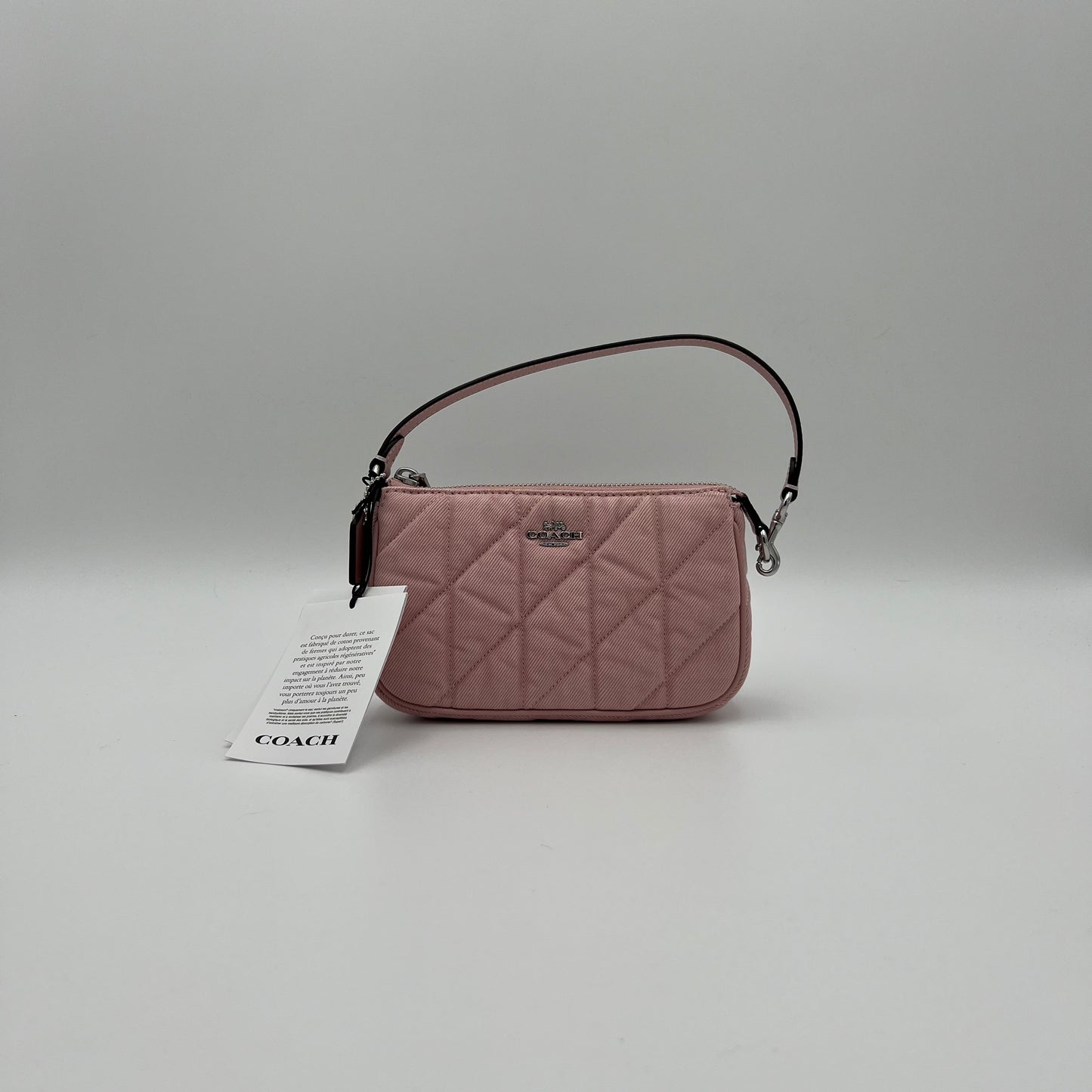 Coach Quilted Pink Denim Nolita Pochette