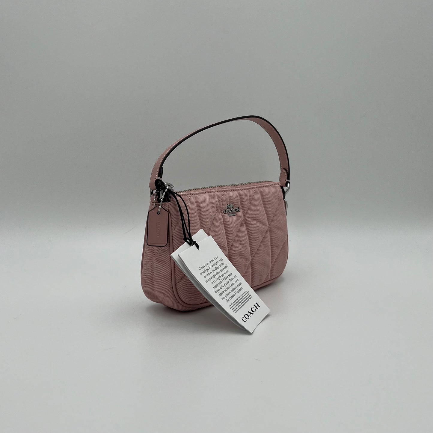 Coach Quilted Pink Denim Nolita Pochette