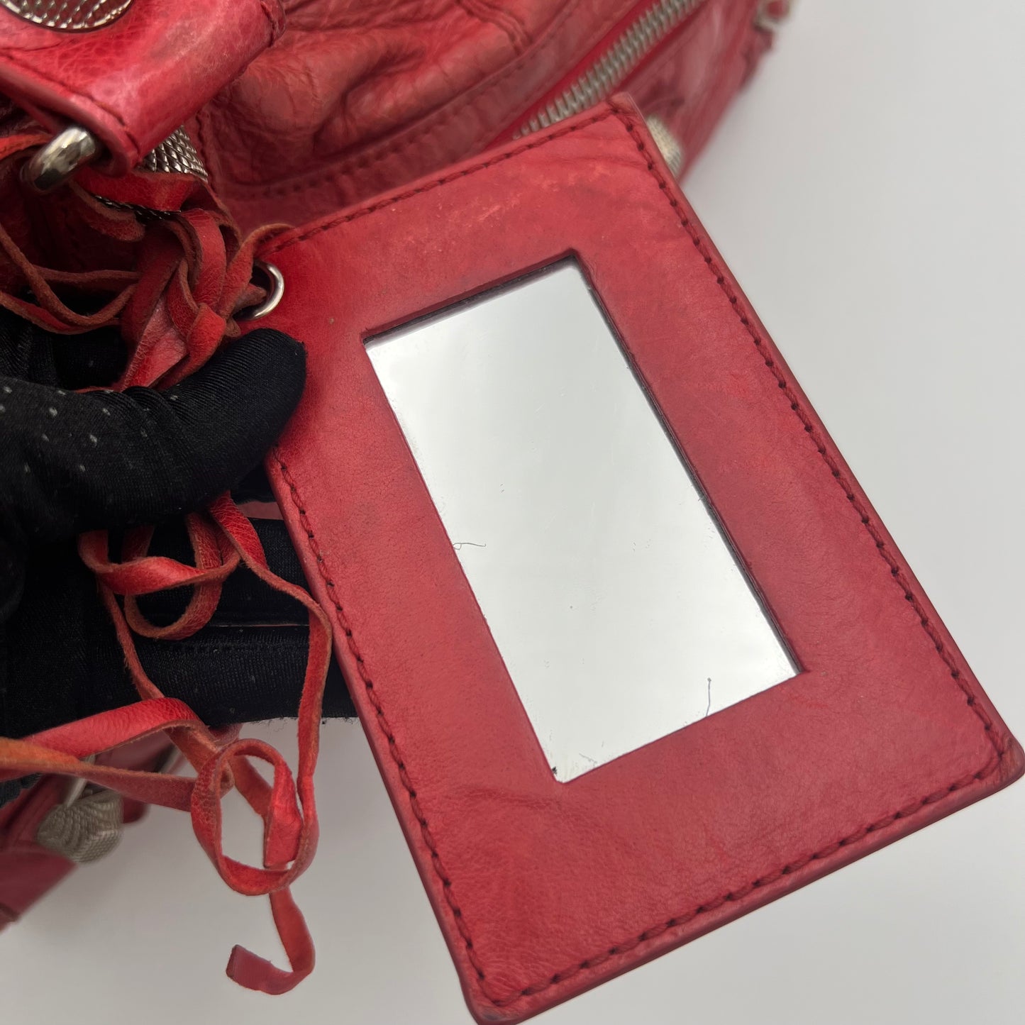 Balenciaga Red Leather Giant 21 Part Time Bag SHW