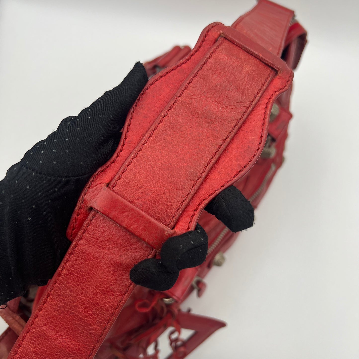 Balenciaga Red Leather Giant 21 Part Time Bag SHW