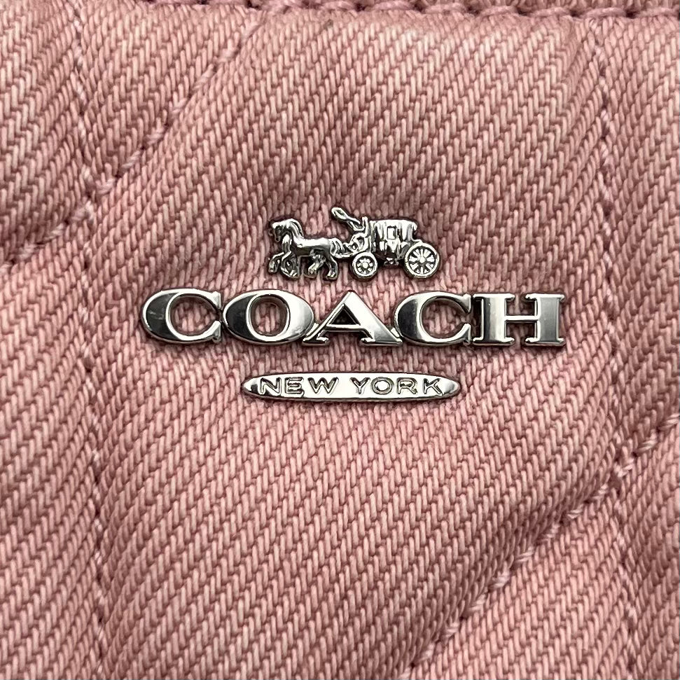 Coach Quilted Pink Denim Nolita Pochette