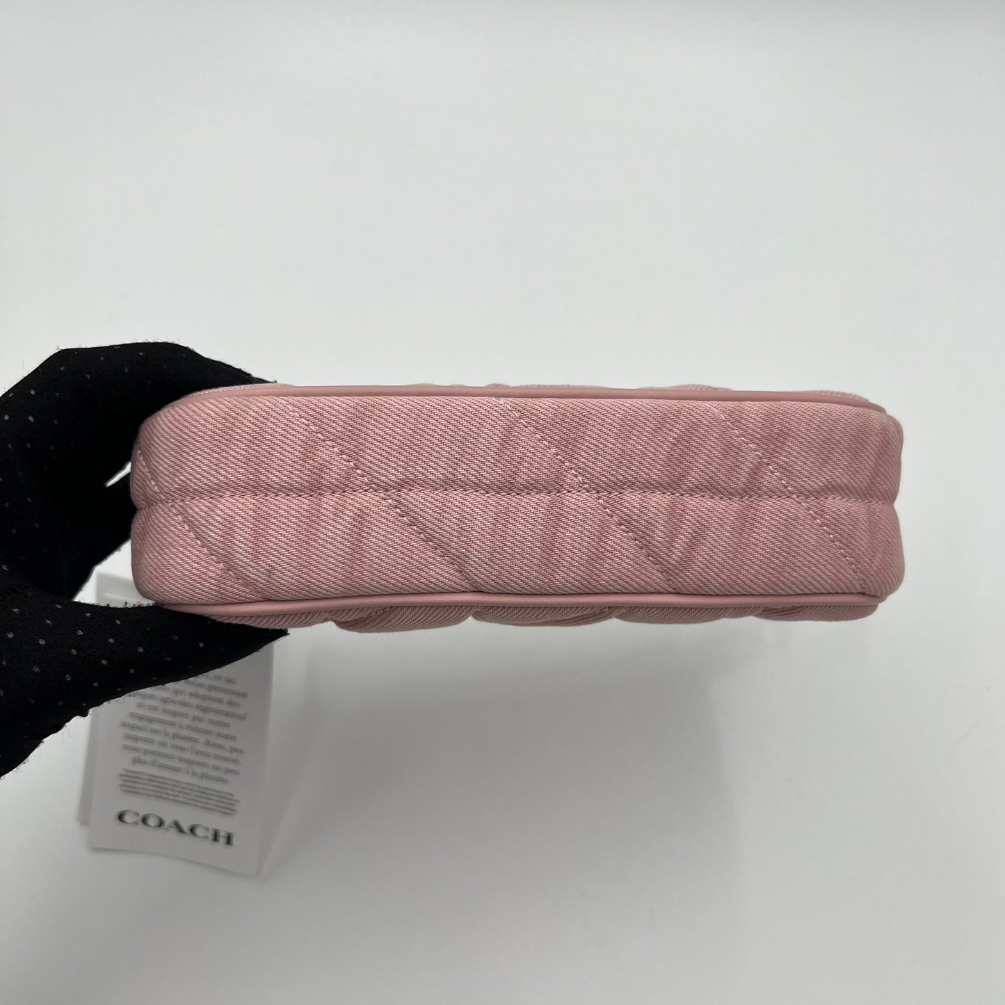 Coach Quilted Pink Denim Nolita Pochette