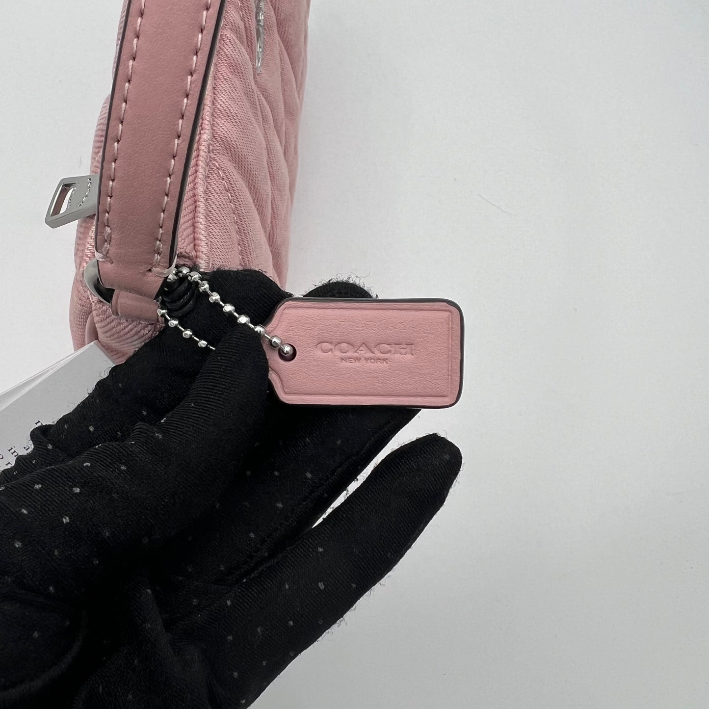 Coach Quilted Pink Denim Nolita Pochette