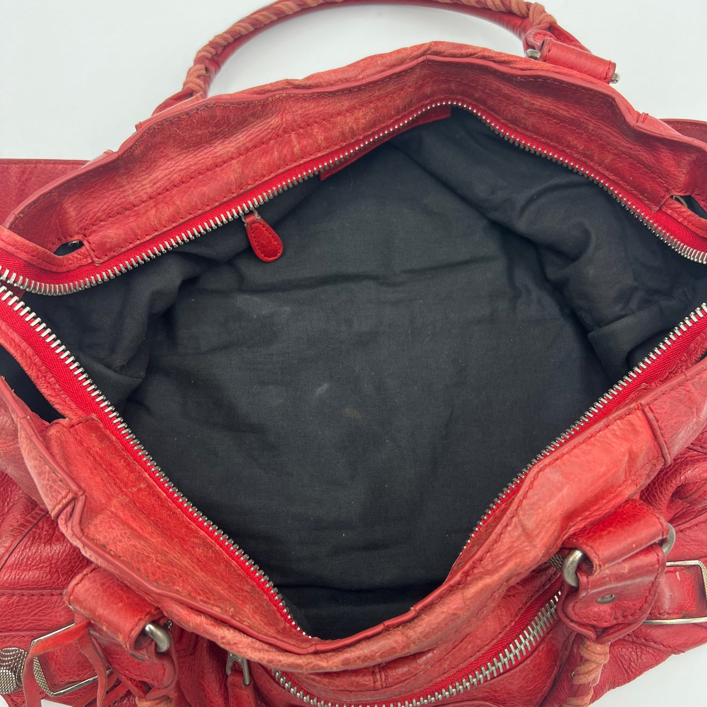Balenciaga Red Leather Giant 21 Part Time Bag SHW
