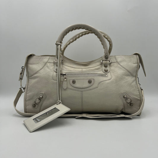 Balenciaga White Leather Giant 12 Part Time SHW
