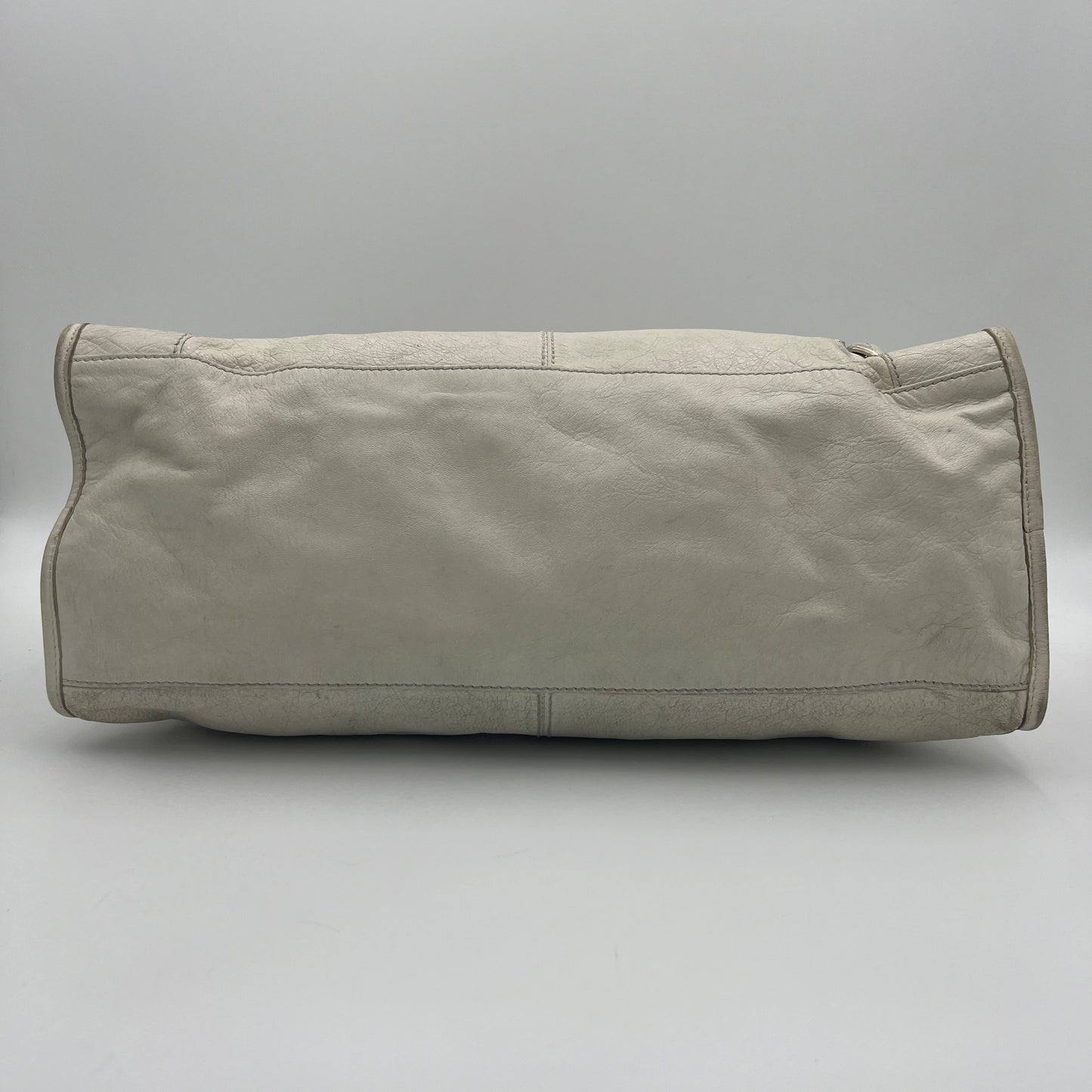 Balenciaga White Leather Giant 12 Part Time SHW
