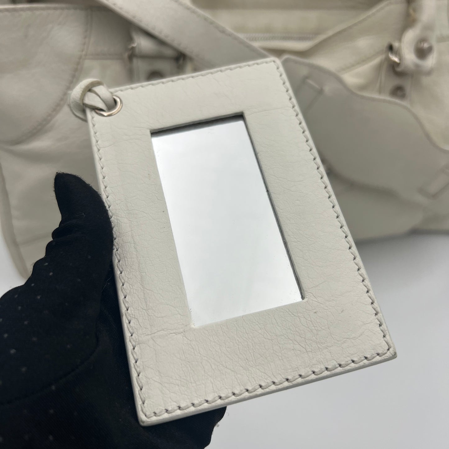 Balenciaga White Leather Giant 12 Part Time SHW