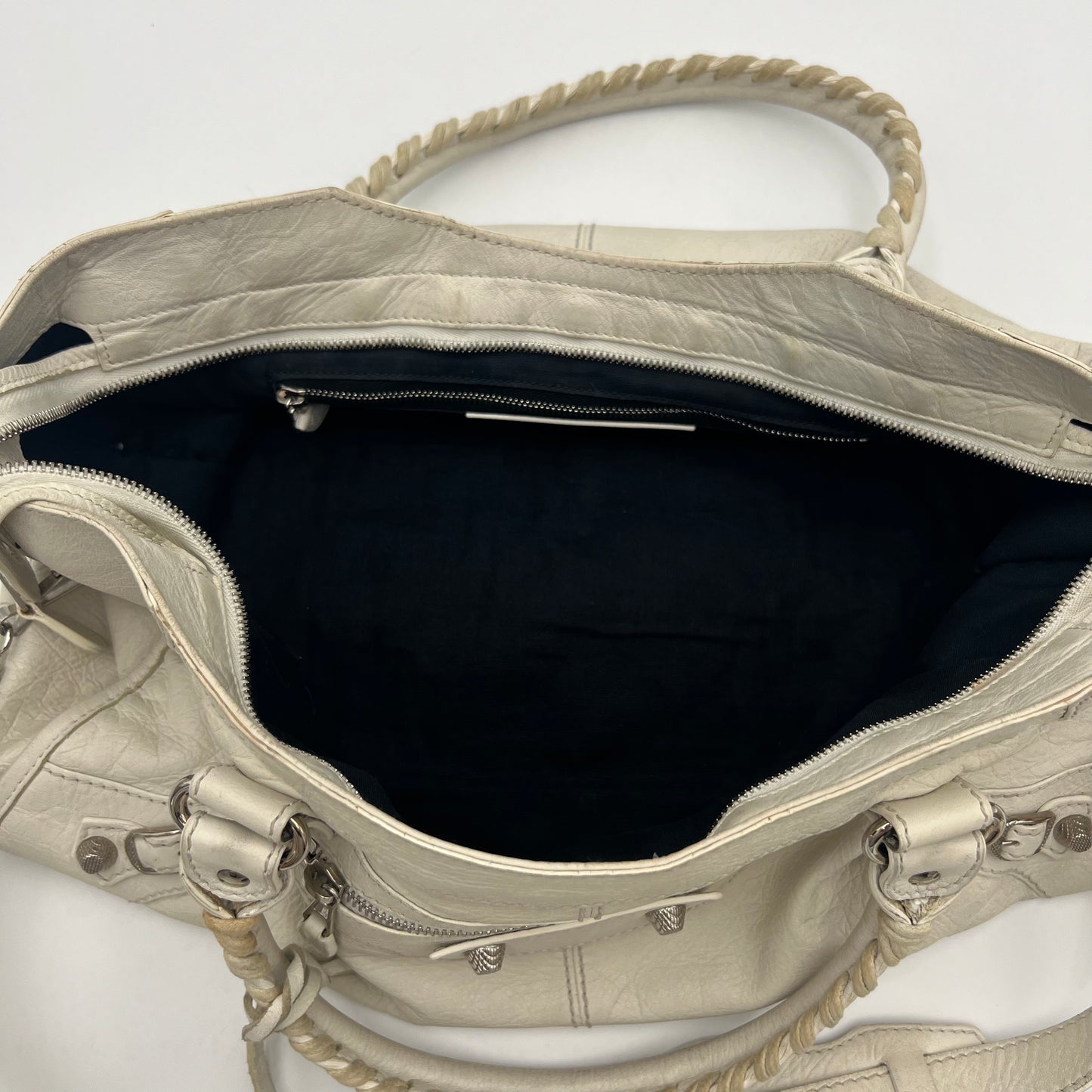 Balenciaga White Leather Giant 12 Part Time SHW