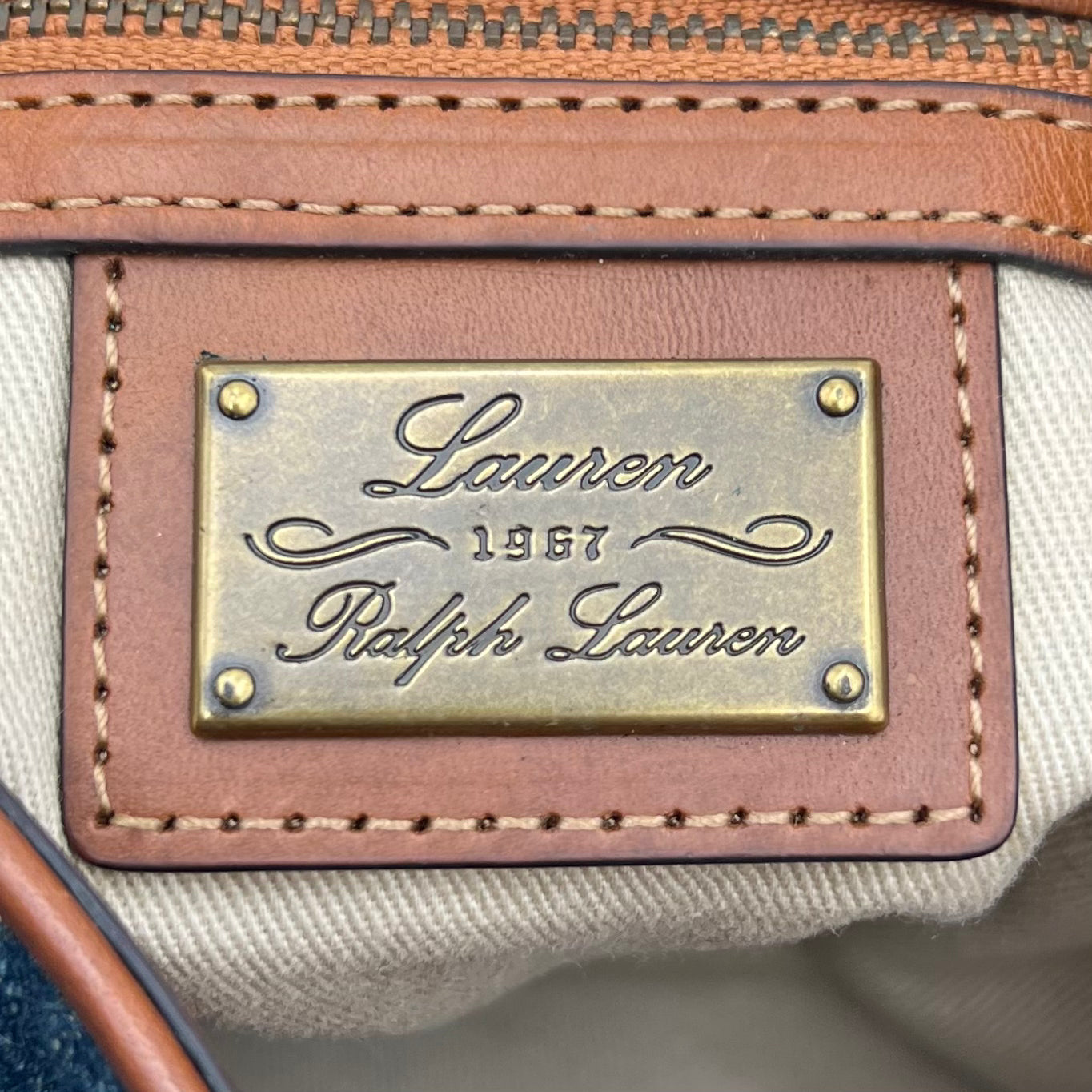 Ralph Lauren Vintage Denim Large Hobo Bag