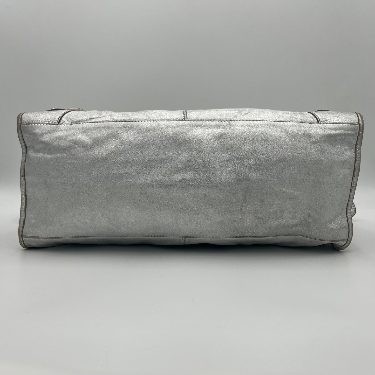 Balenciaga Silver Leather Metallic Hardware Part Time SHW