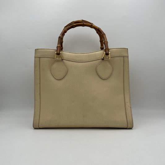 Gucci Vintage Beige Diana Bamboo Handbag