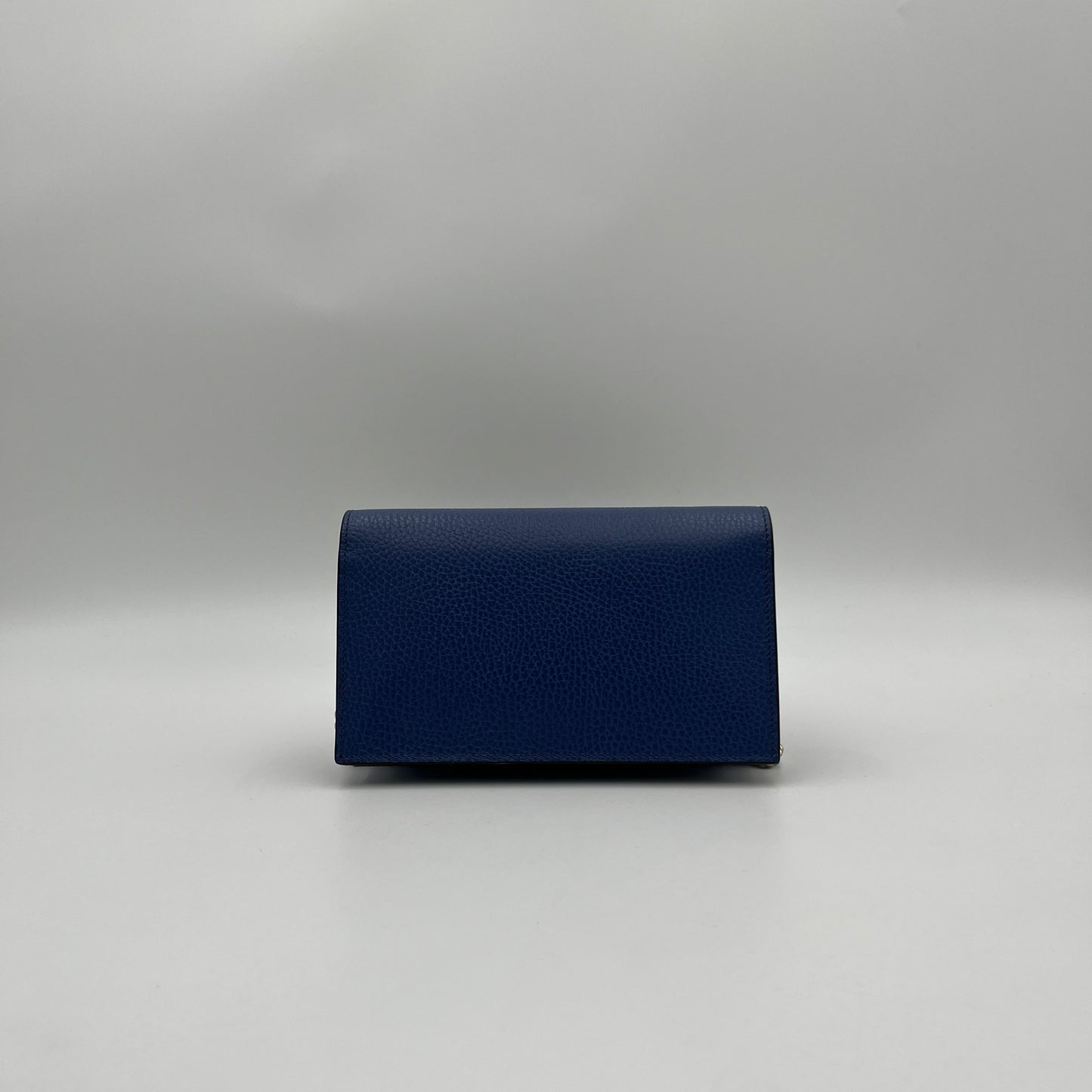 Gucci Blue Leather Interlocking G Wallet on Chain