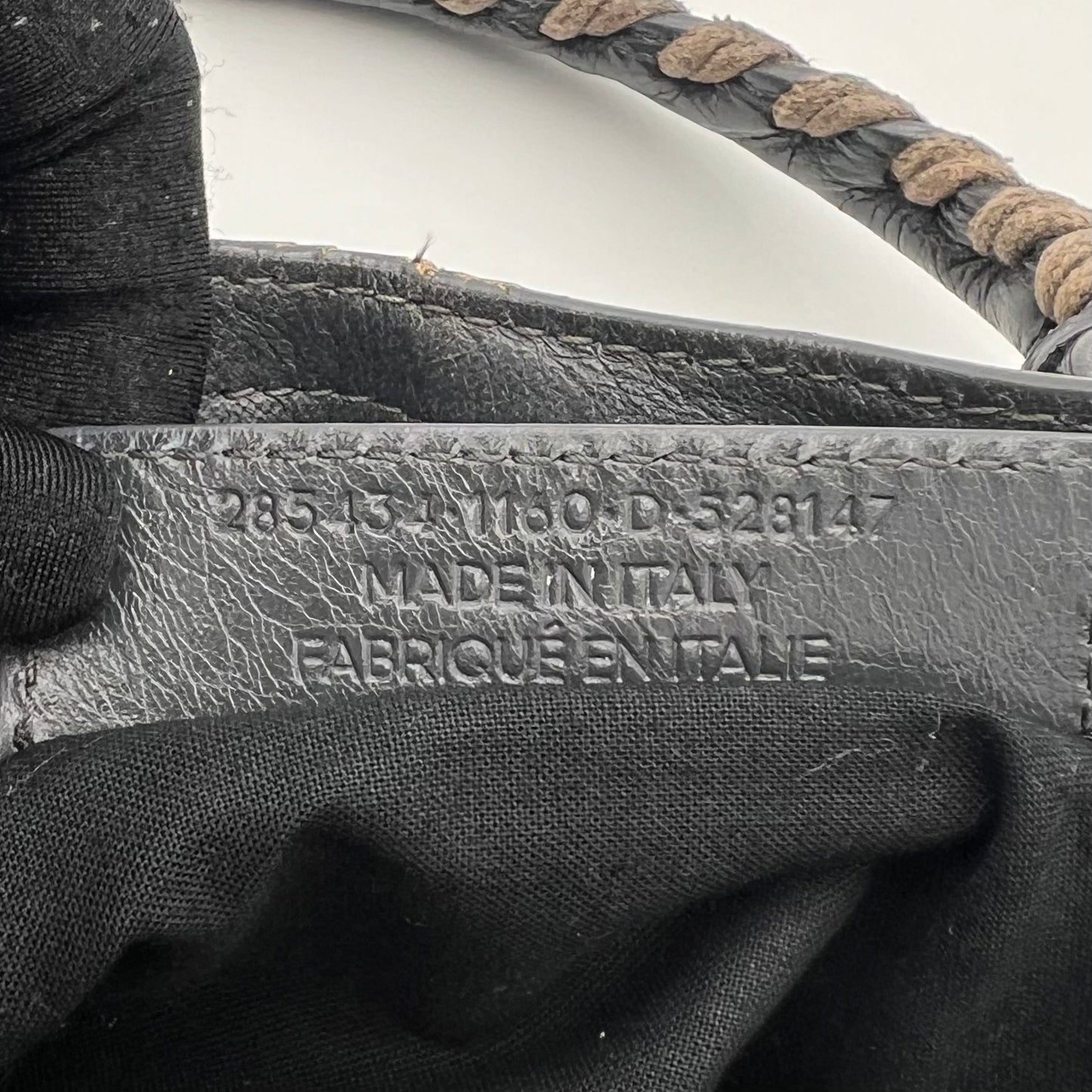 Balenciaga Dark Gray Leather Giant 12 Town GHW