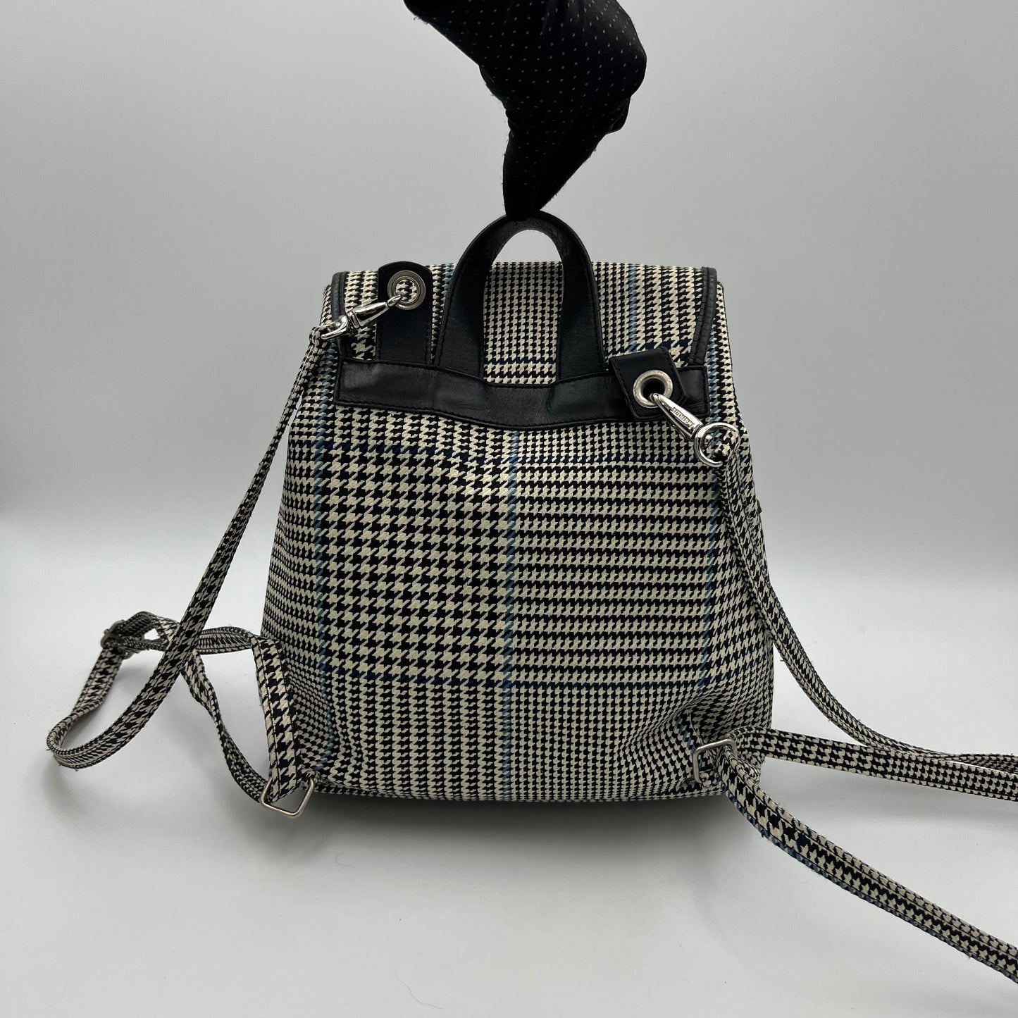 Ralph Lauren Houndstooth Flap Backpack