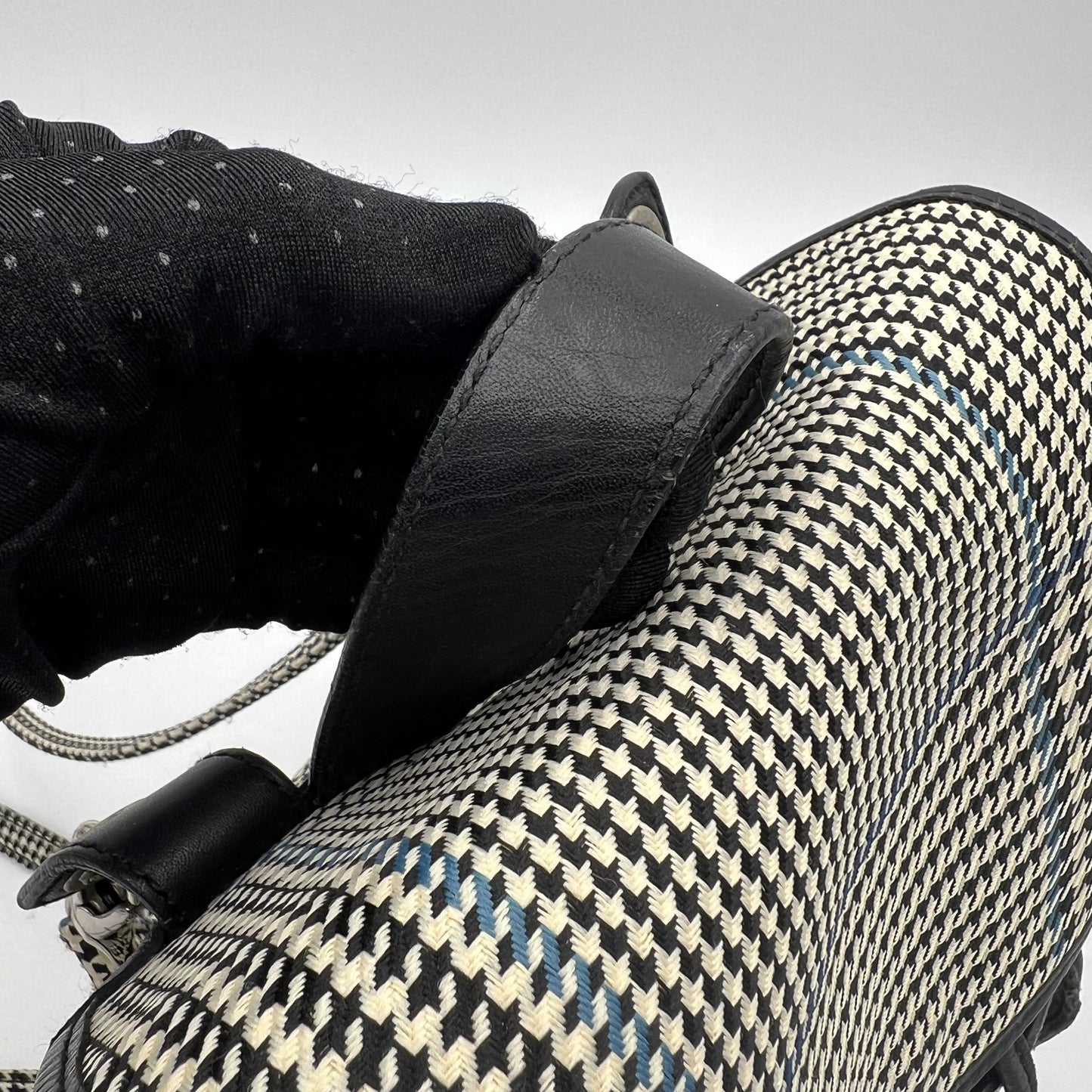 Ralph Lauren Houndstooth Flap Backpack