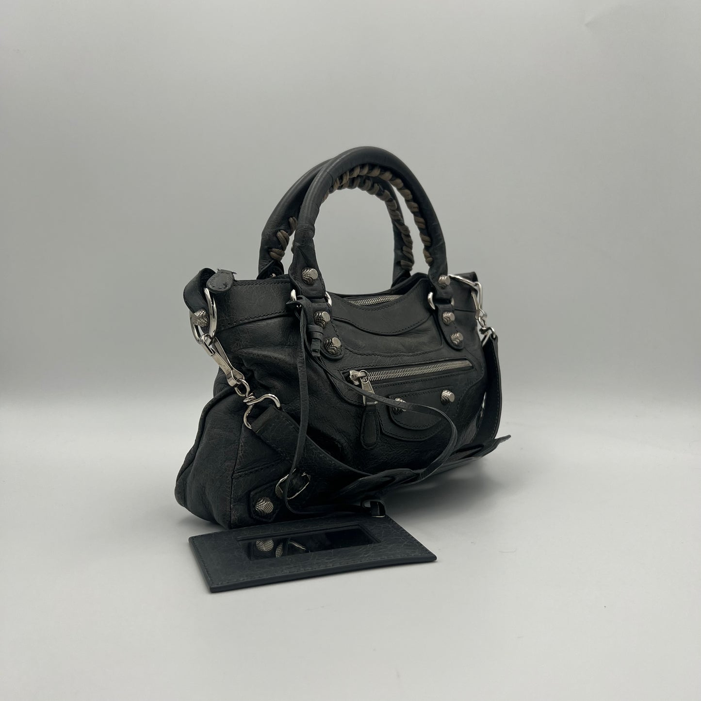 Balenciaga Gray Leather Giant 12 First Bag SHW