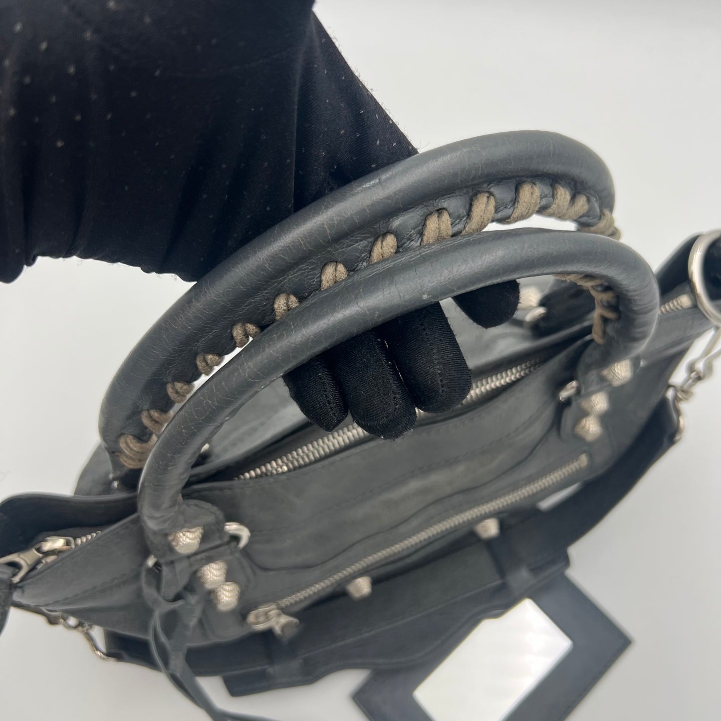 Balenciaga Gray Leather Giant 12 First Bag SHW