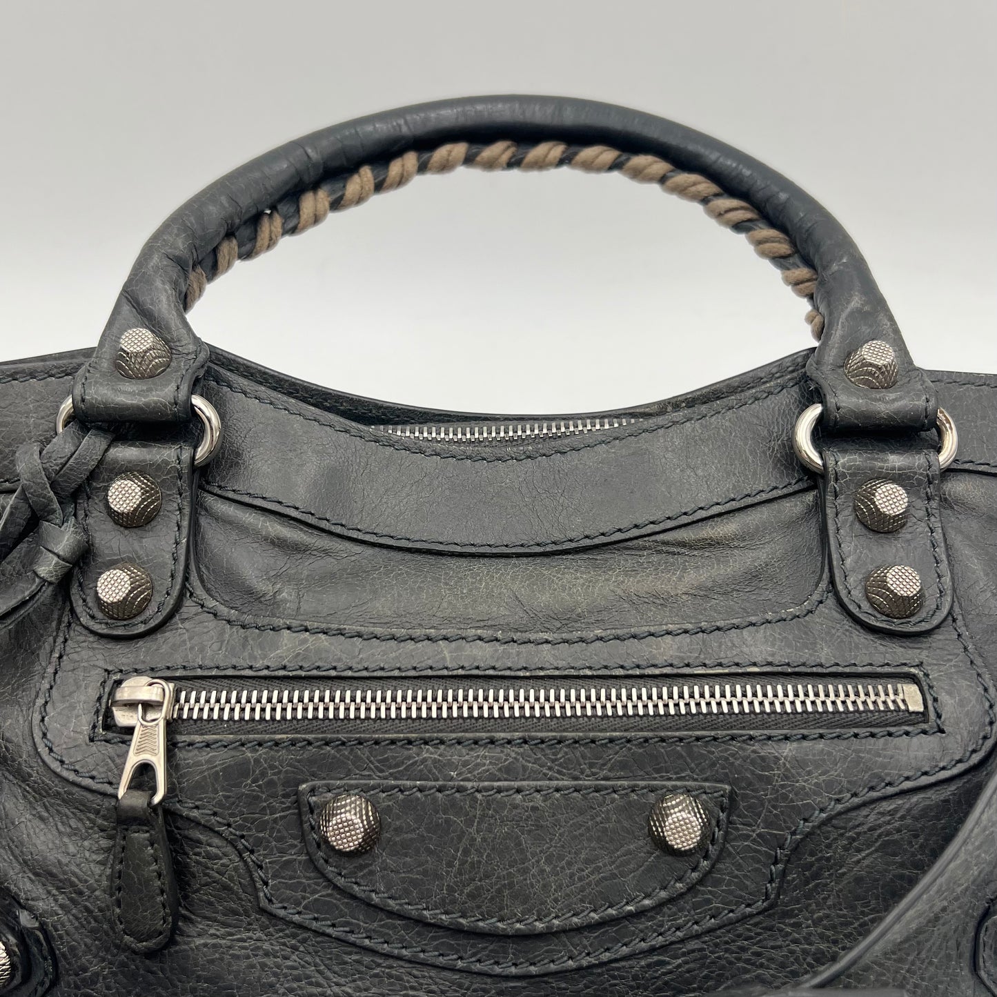 Balenciaga Gray Leather Giant 12 First Bag SHW