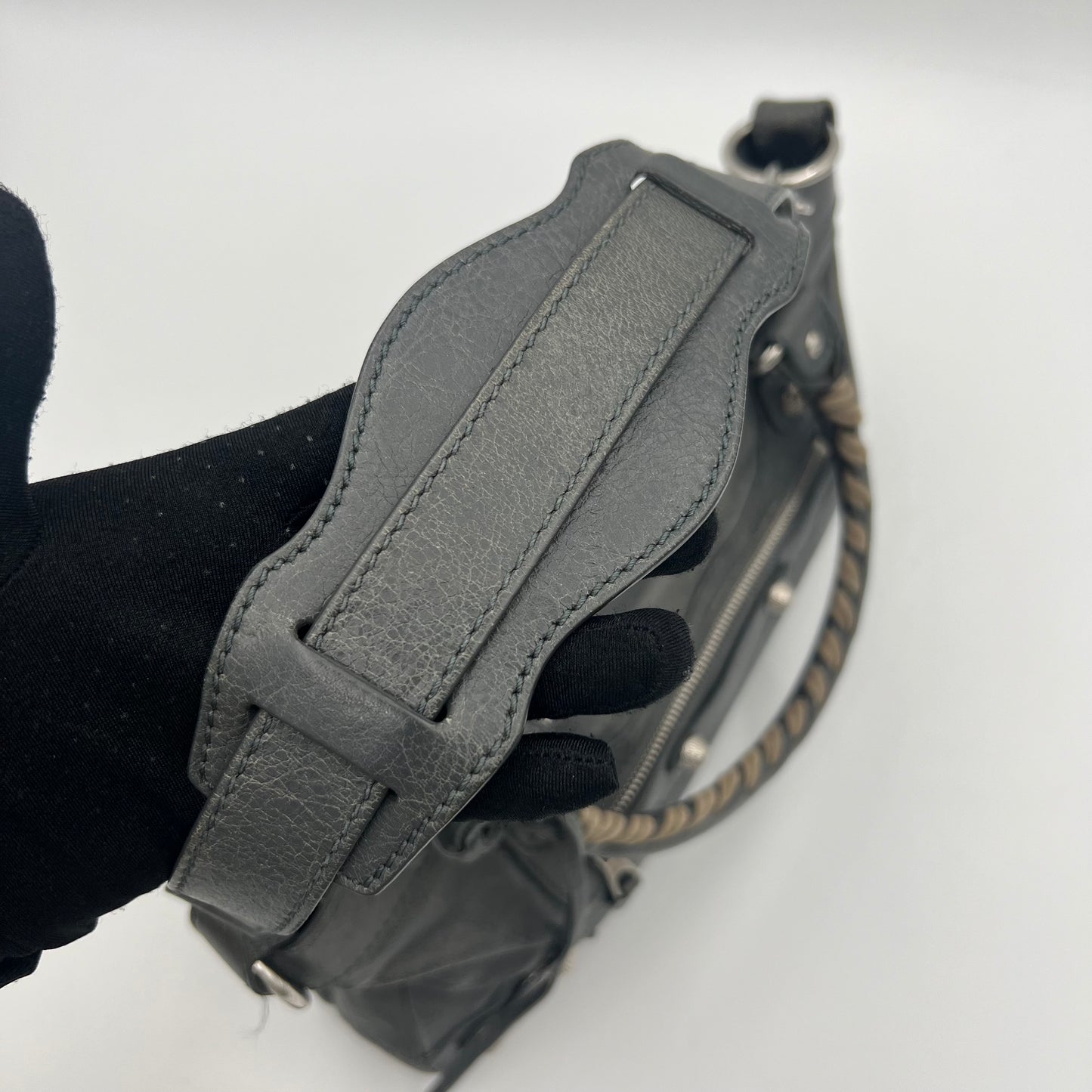 Balenciaga Gray Leather Giant 12 First Bag SHW
