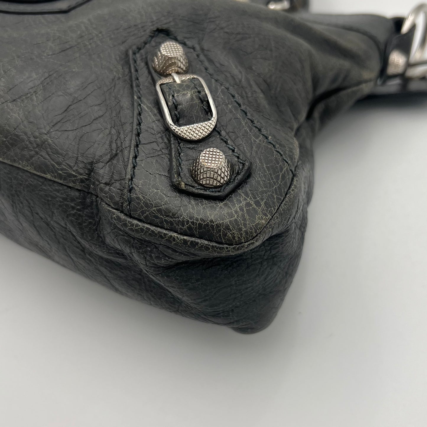 Balenciaga Gray Leather Giant 12 First Bag SHW