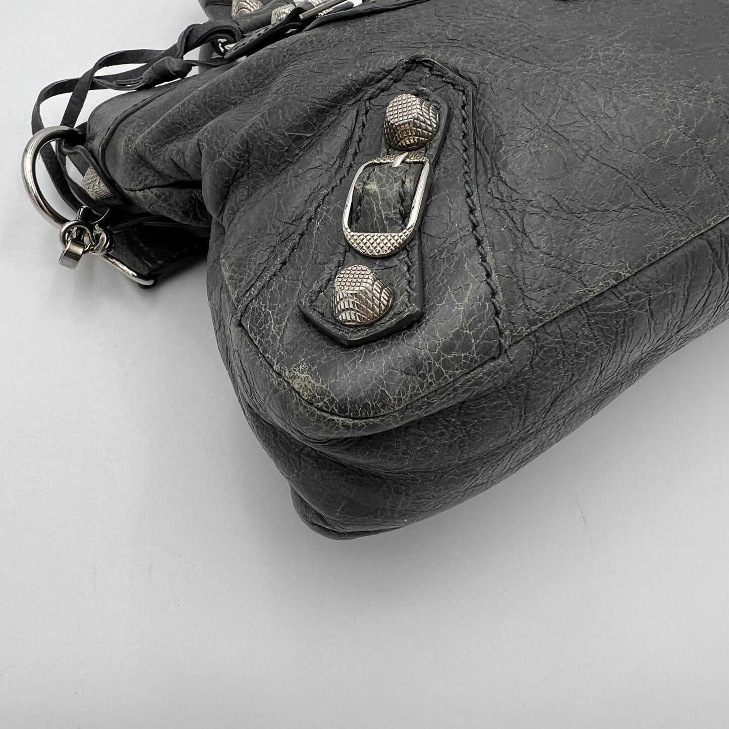 Balenciaga Gray Leather Giant 12 First Bag SHW