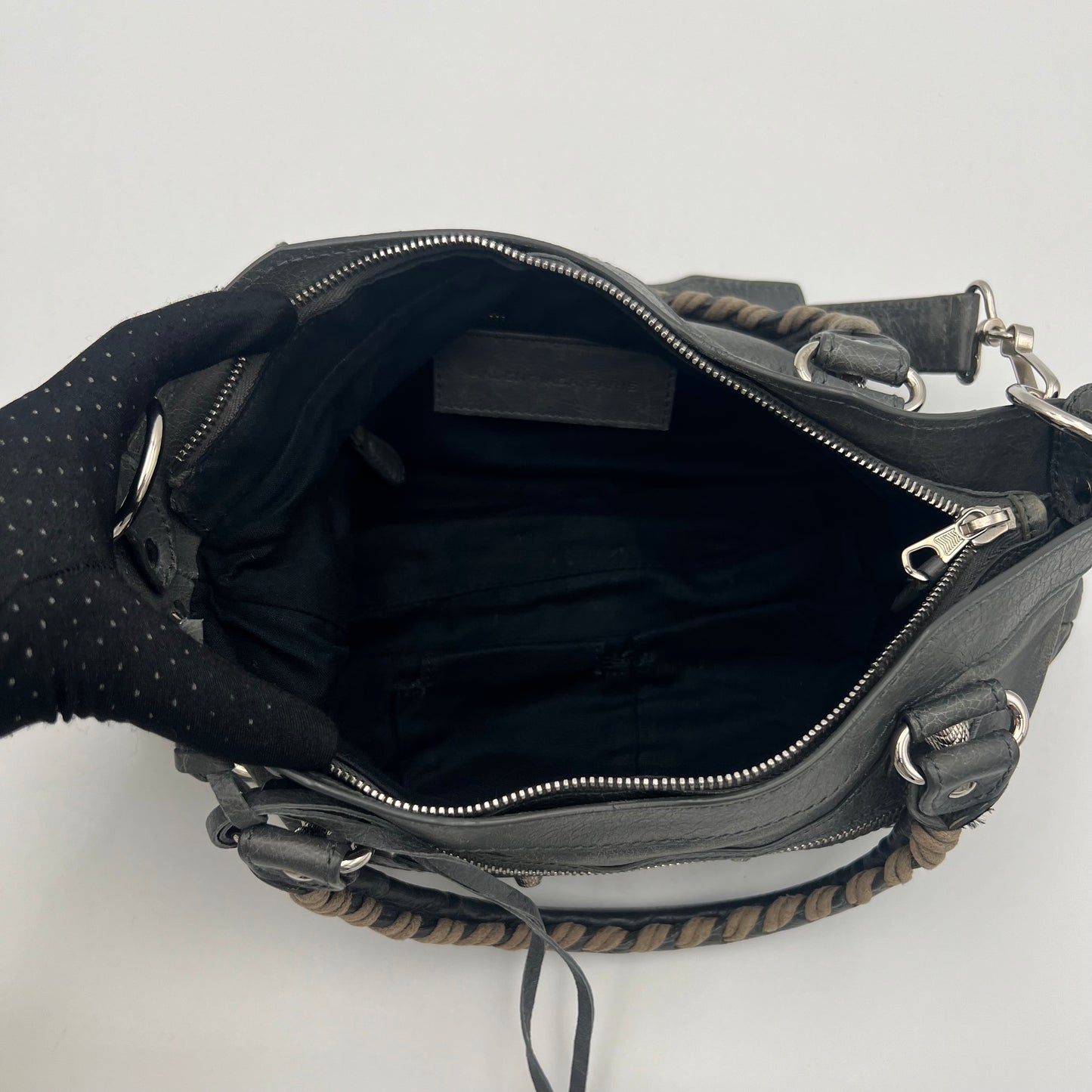 Balenciaga Gray Leather Giant 12 First Bag SHW