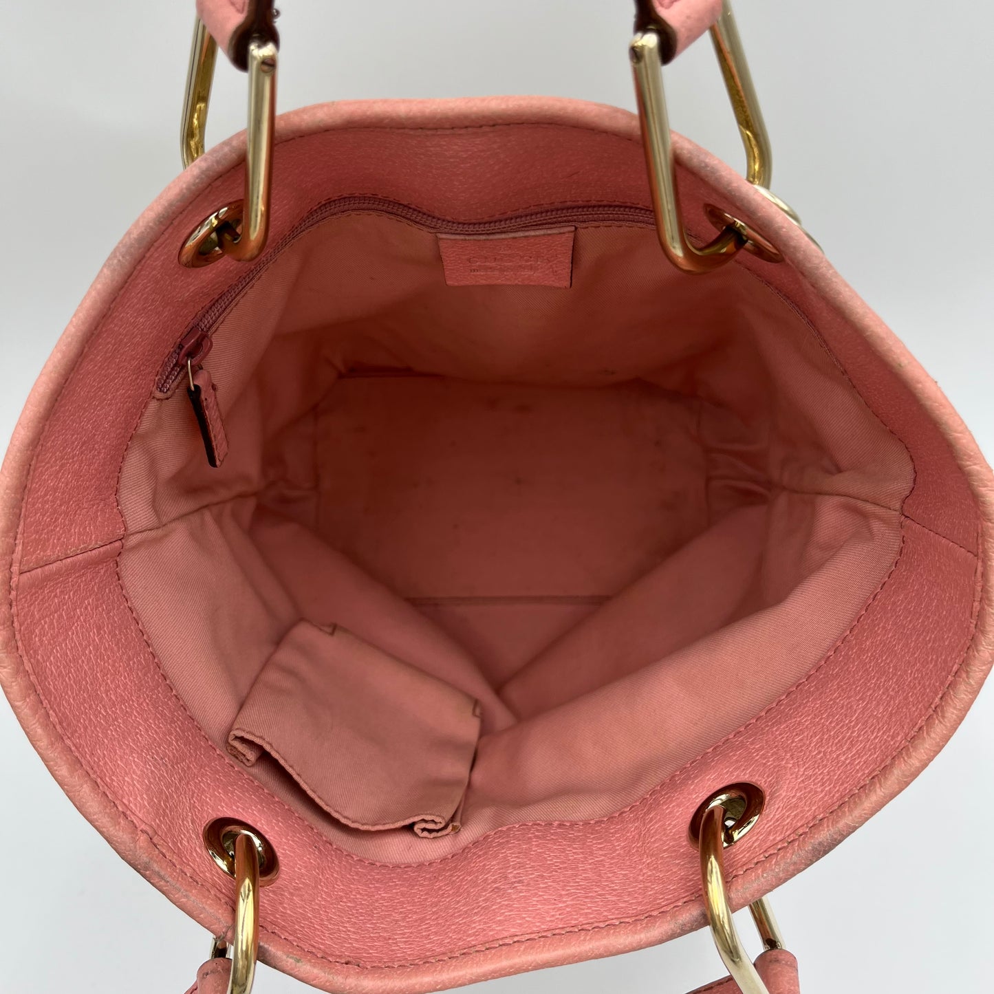 Gucci Beige Monogram Canvas Pink Leather Small Eclipse Tote