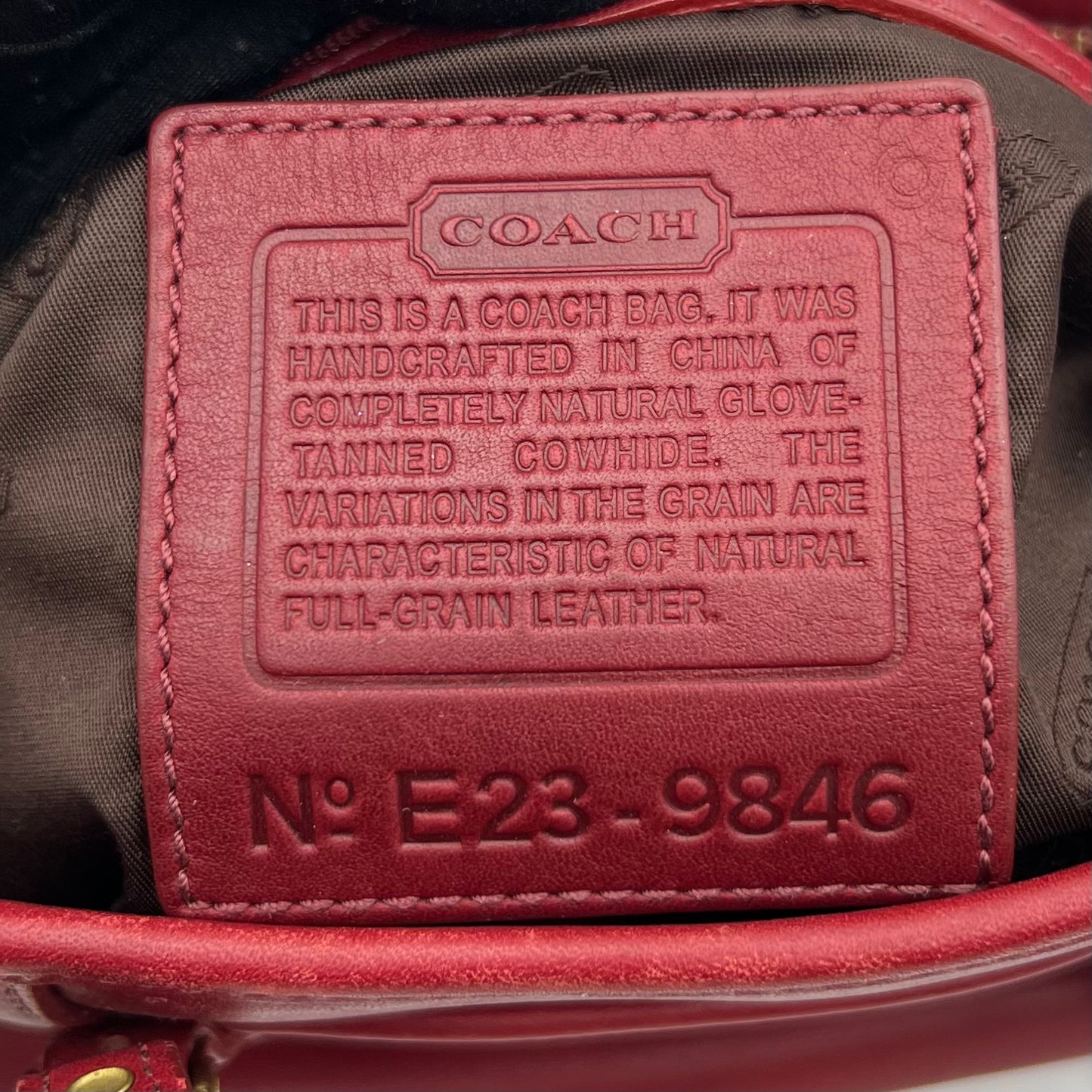 Coach Red Legacy Market Mini Tote