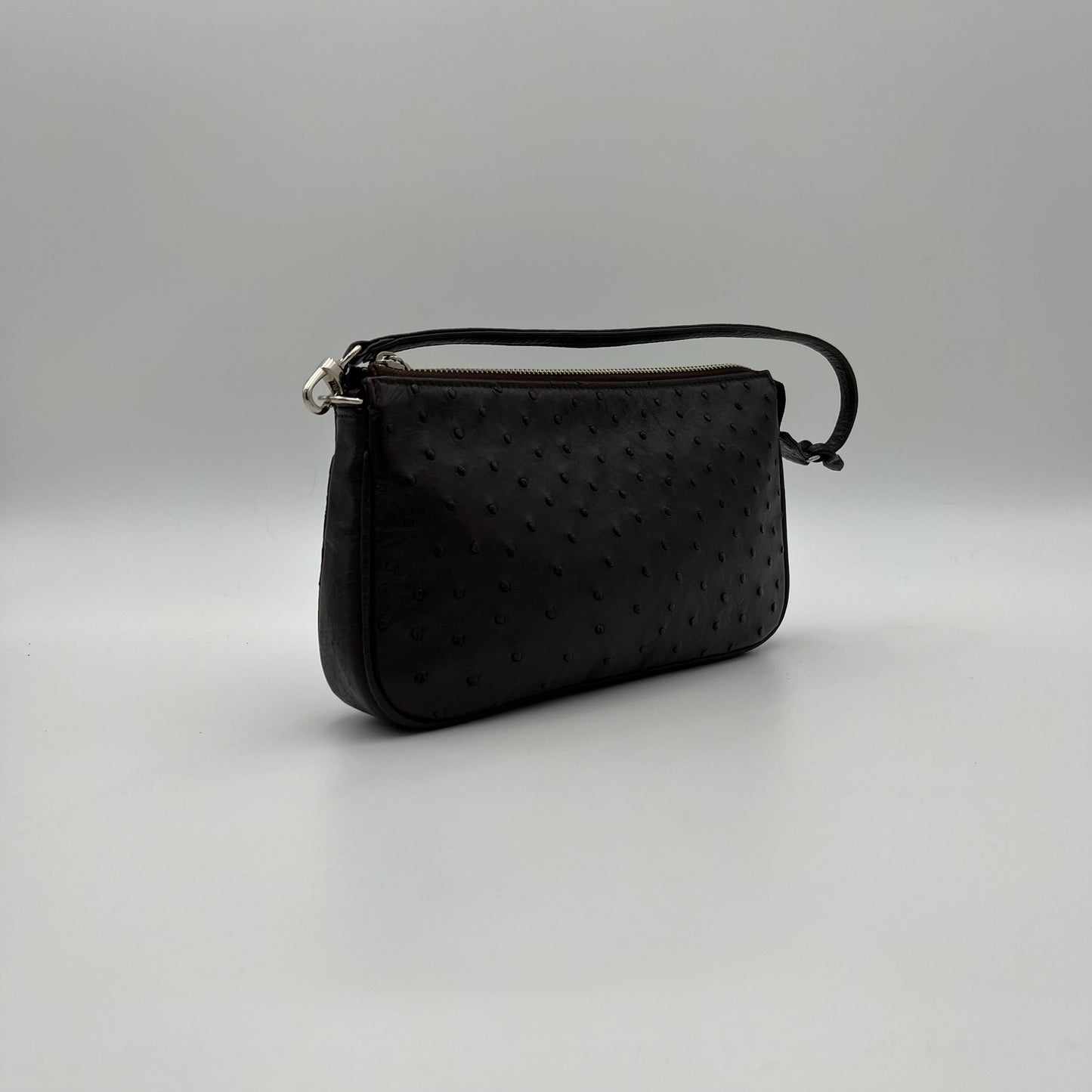 Japan Brown Ostrich Pochette