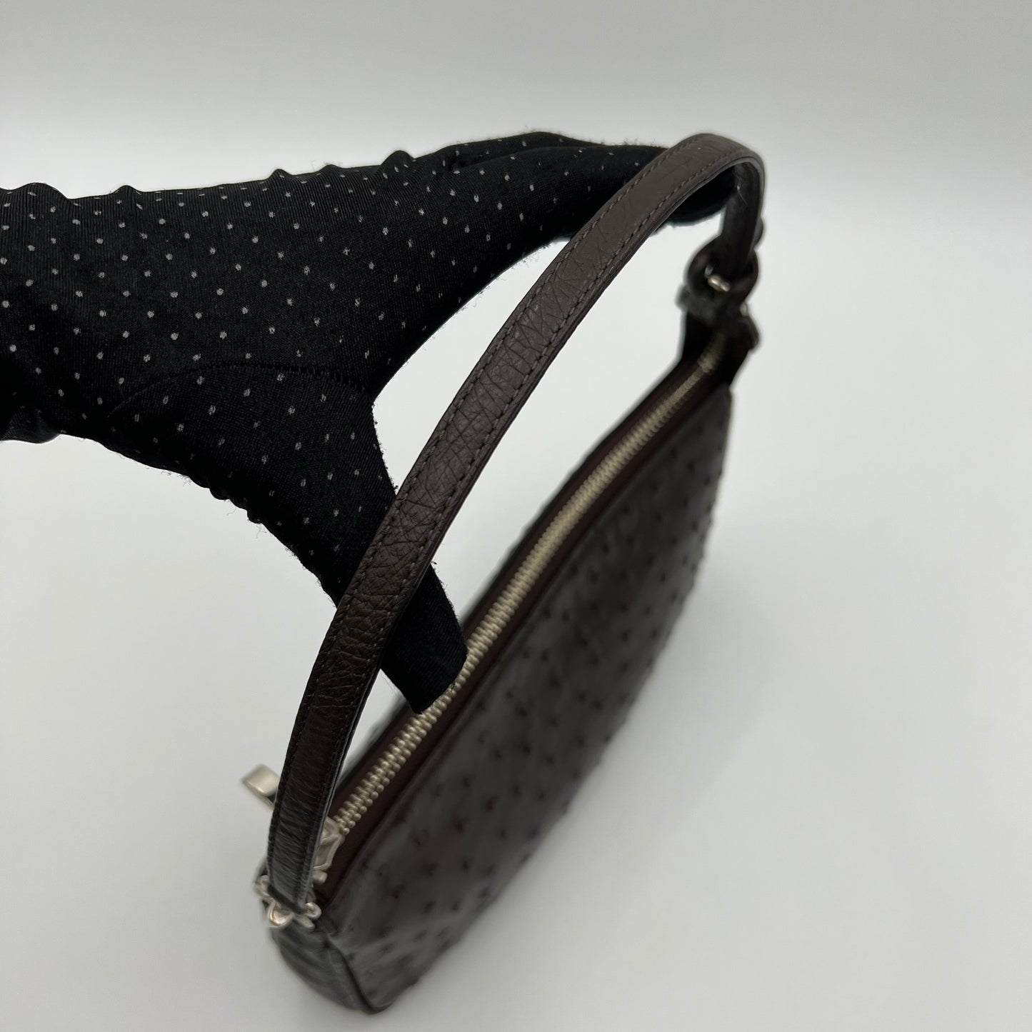 Japan Brown Ostrich Pochette